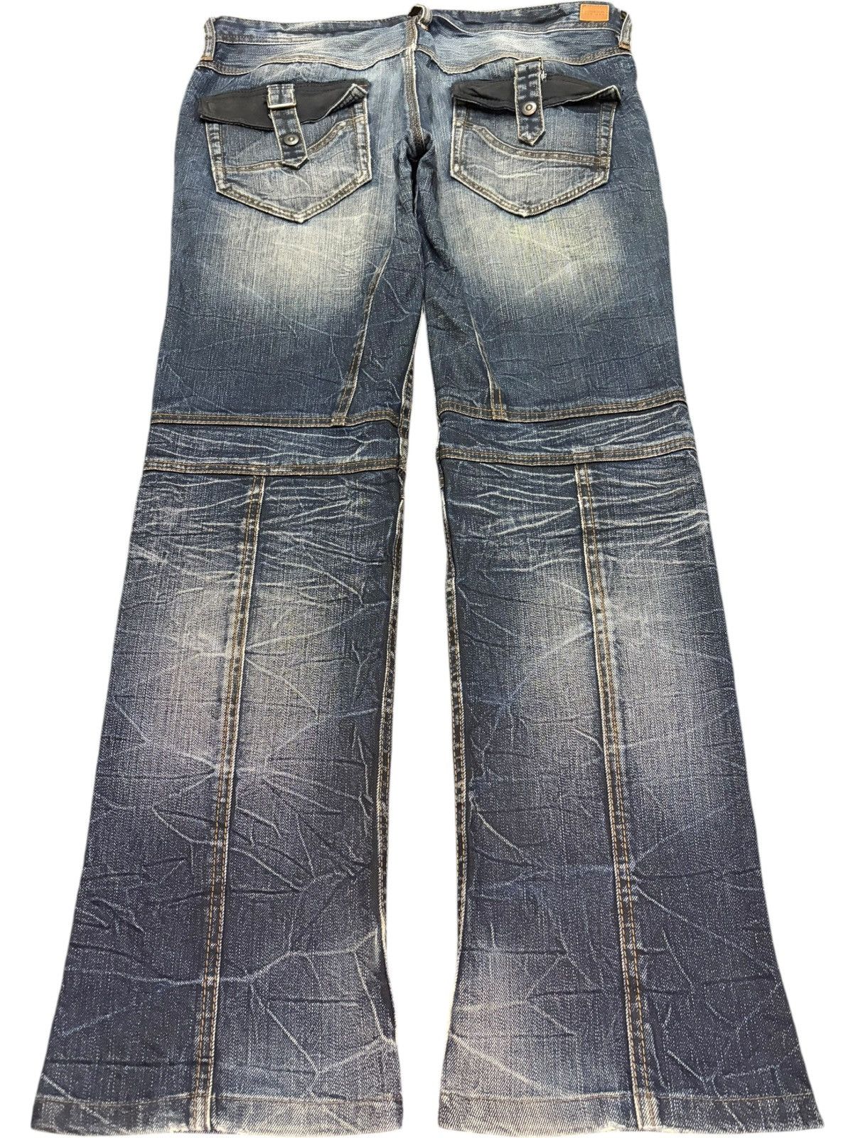 Tornado Mart Vintage Nicole Club Homme Distressed Flare Jeans Size US 34 / EU 50 - 2 Thumbnail