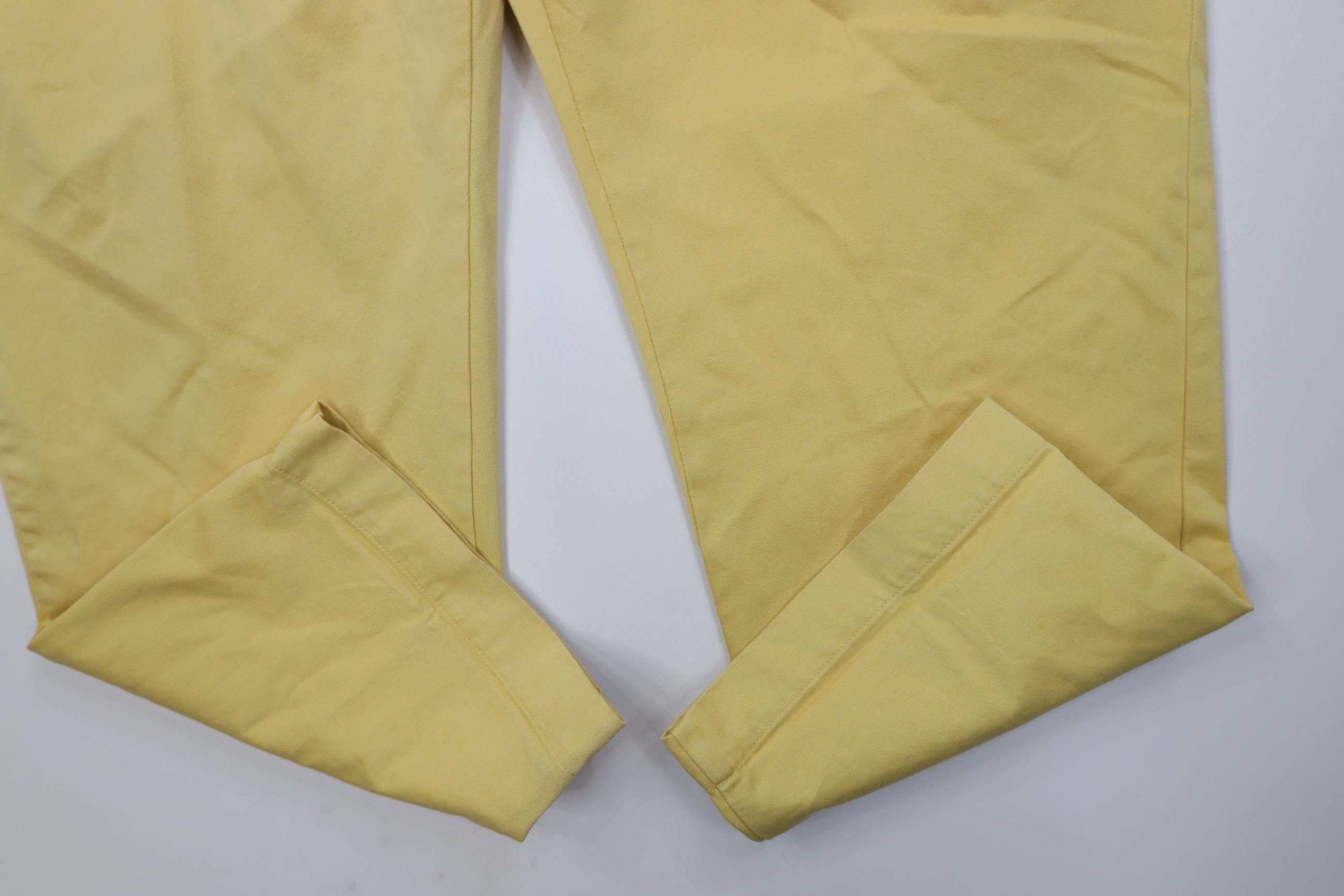 Polo Ralph Lauren Vintage Y2K Ralph Lauren Cotton Wide Leg Chino Pants Yellow Size US 42 / EU 58 - 5 Thumbnail