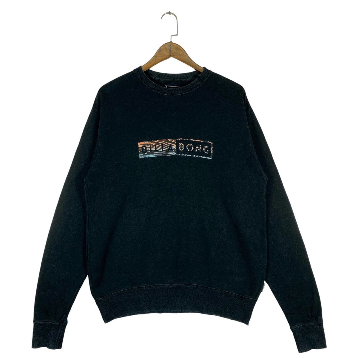 Billabong × Vintage Vintage Billabong Crewneck Sweatshirt Black Pullover Jumper Size US M / EU 48-50 / 2 - 1 Thumbnail
