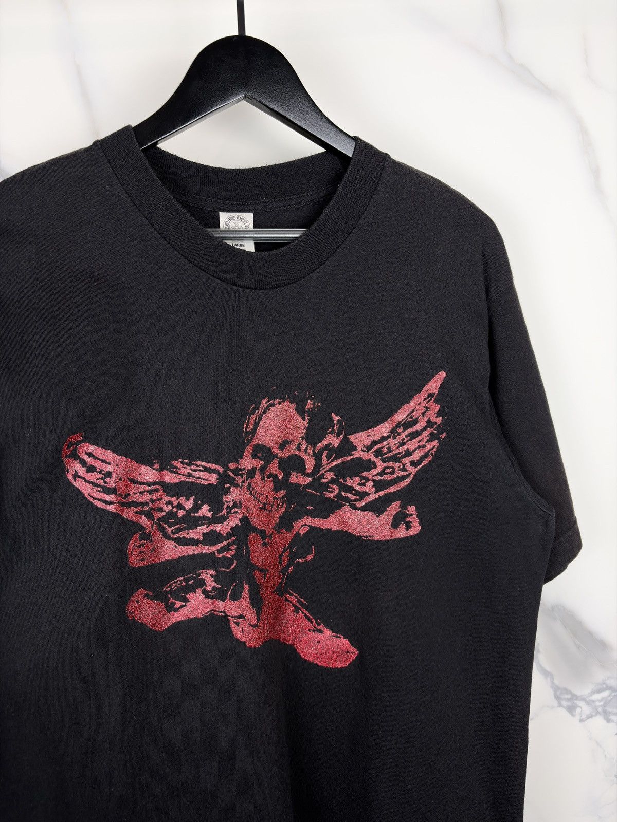Chrome Hearts Chrome Hearts Vintage Foti Glitter Skeleton Wing Tshirt Size US L / EU 52-54 / 3 - 2 Thumbnail