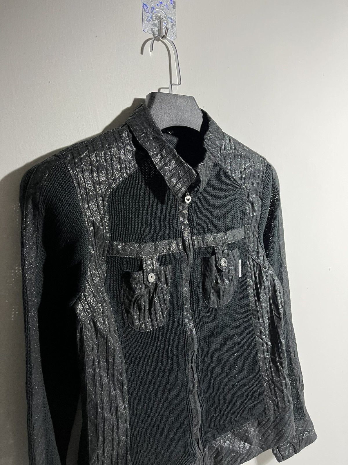 If Six Was Nine Mila Schon Knitted Mesh Jacket Size L / US 10 / IT 46 - 2 Thumbnail