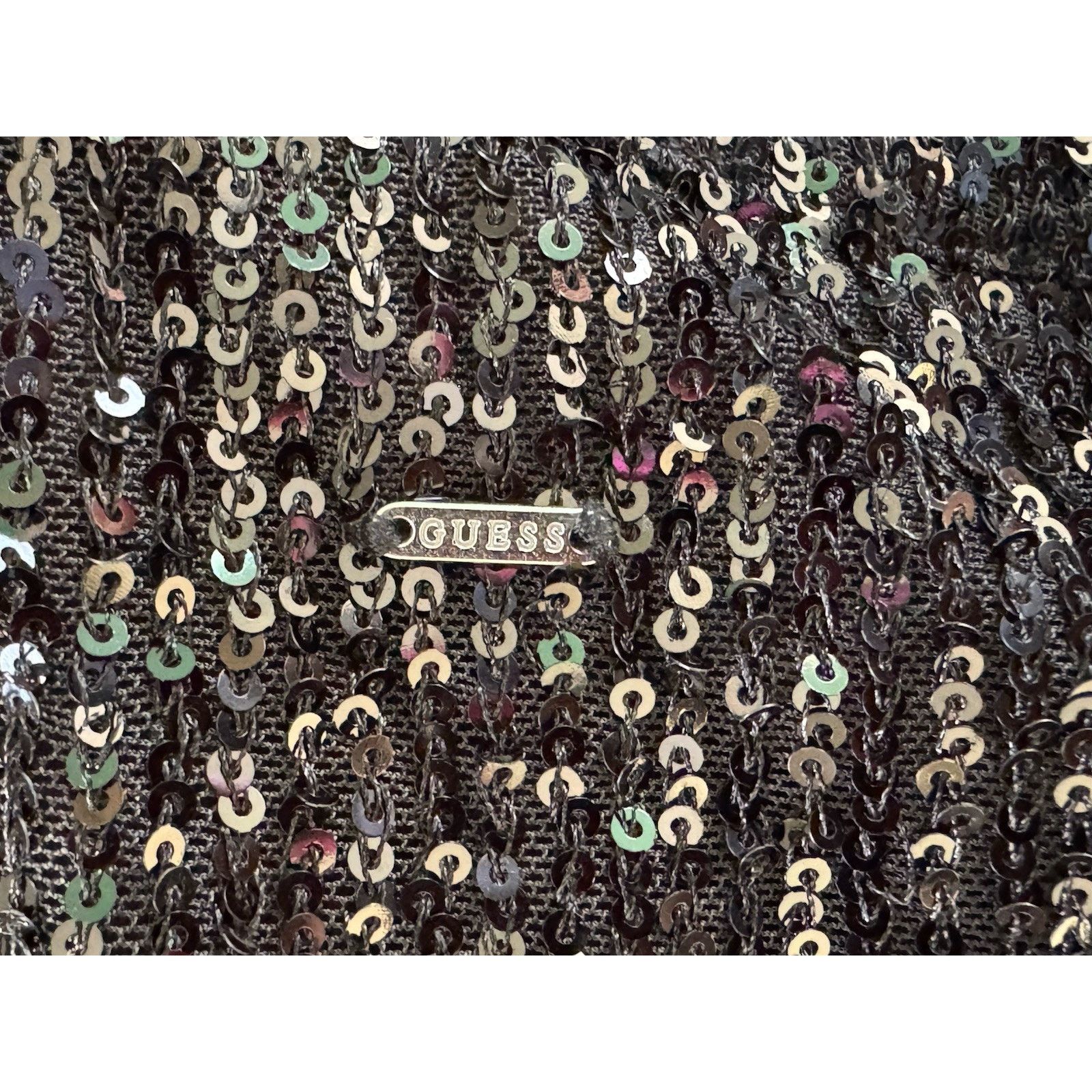 Guess GUESS Sequin Button Collared Boyfriend Oversized Blouse Top Size M / US 6-8 / IT 42-44 - 11 Thumbnail