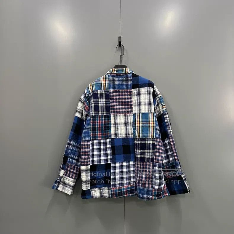 Greg Lauren Greg Lauren Plaid patchwork lamb fur overcoat Size US L / EU 52-54 / 3 - 2 Thumbnail