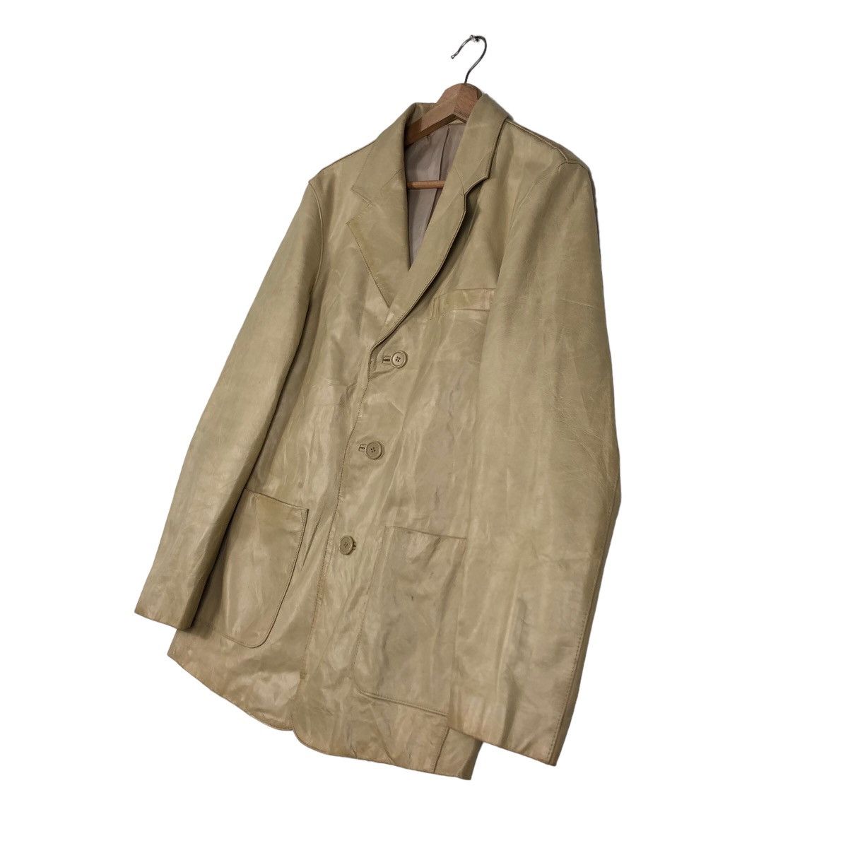 Issey Miyake 🔥Vintage Chore Leather Jacket C’S Men Japan Issey Miyake Size US L / EU 52-54 / 3 - 2 Thumbnail