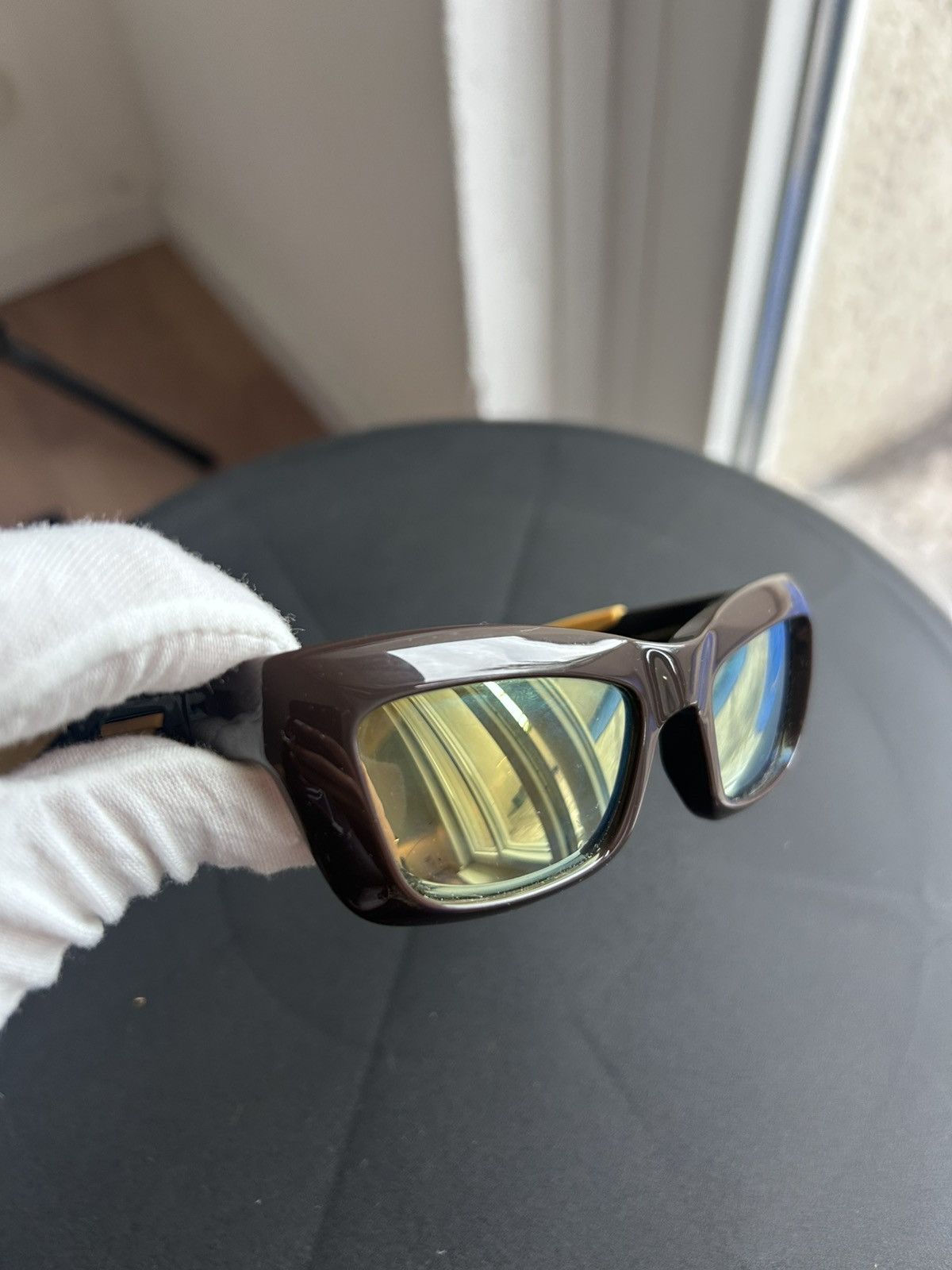 Bottega Veneta Square-Frame Injection Sunglasses