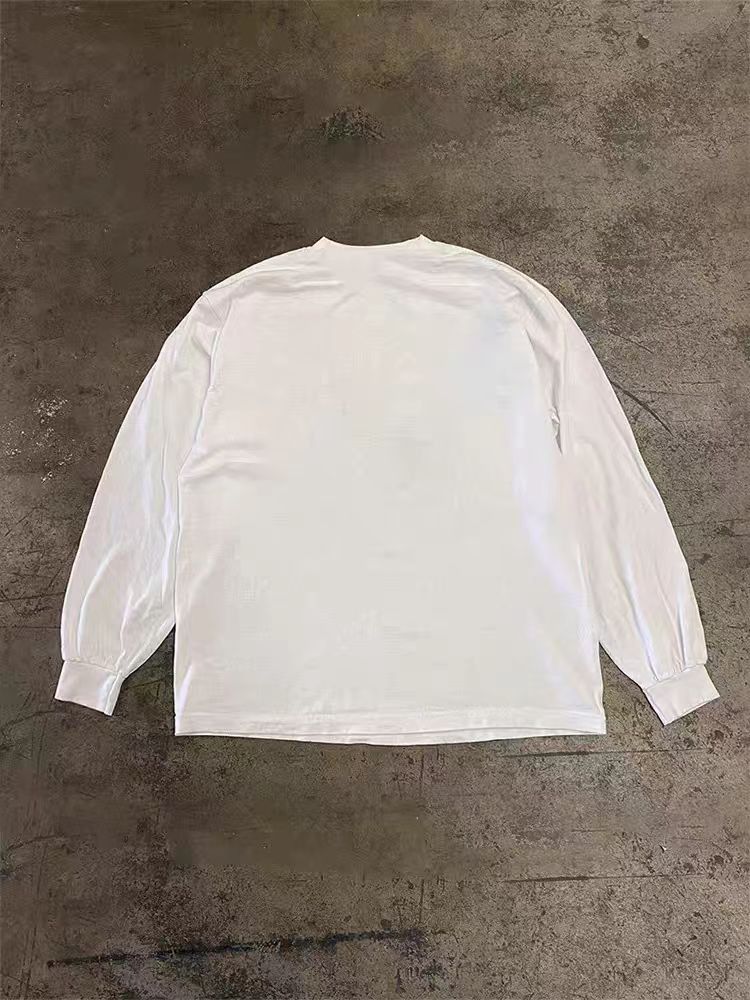 Vintage White retro street style cartoon print long-sleeved t-shirt Size US M / EU 48-50 / 2 - 2 Thumbnail