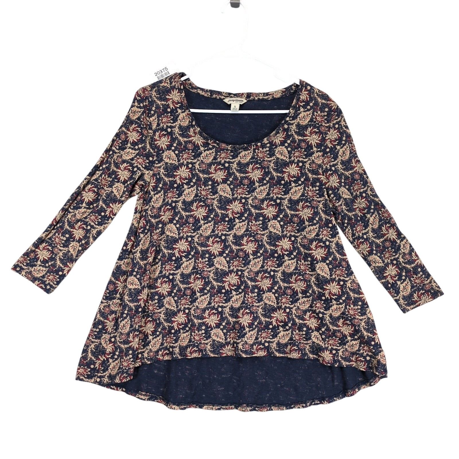 Lucky Brand Lucky Brand Women's S High-Low Floral Top 3/4 Sleeve Size S / US 4 / IT 40 - 1 Thumbnail