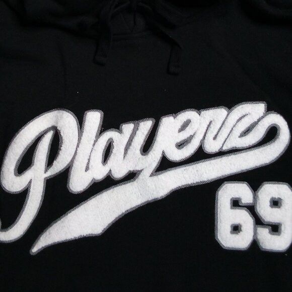 Vintage Vintage Y2K Playerz 69 Chenille Spell Out Hoodie Sweatshirt Size US M / EU 48-50 / 2 - 1 Thumbnail