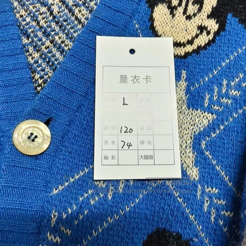 Gucci Gucci Blue co-branded full-print logo Mickey wool cardigan Size US L / EU 52-54 / 3 - 5 Thumbnail