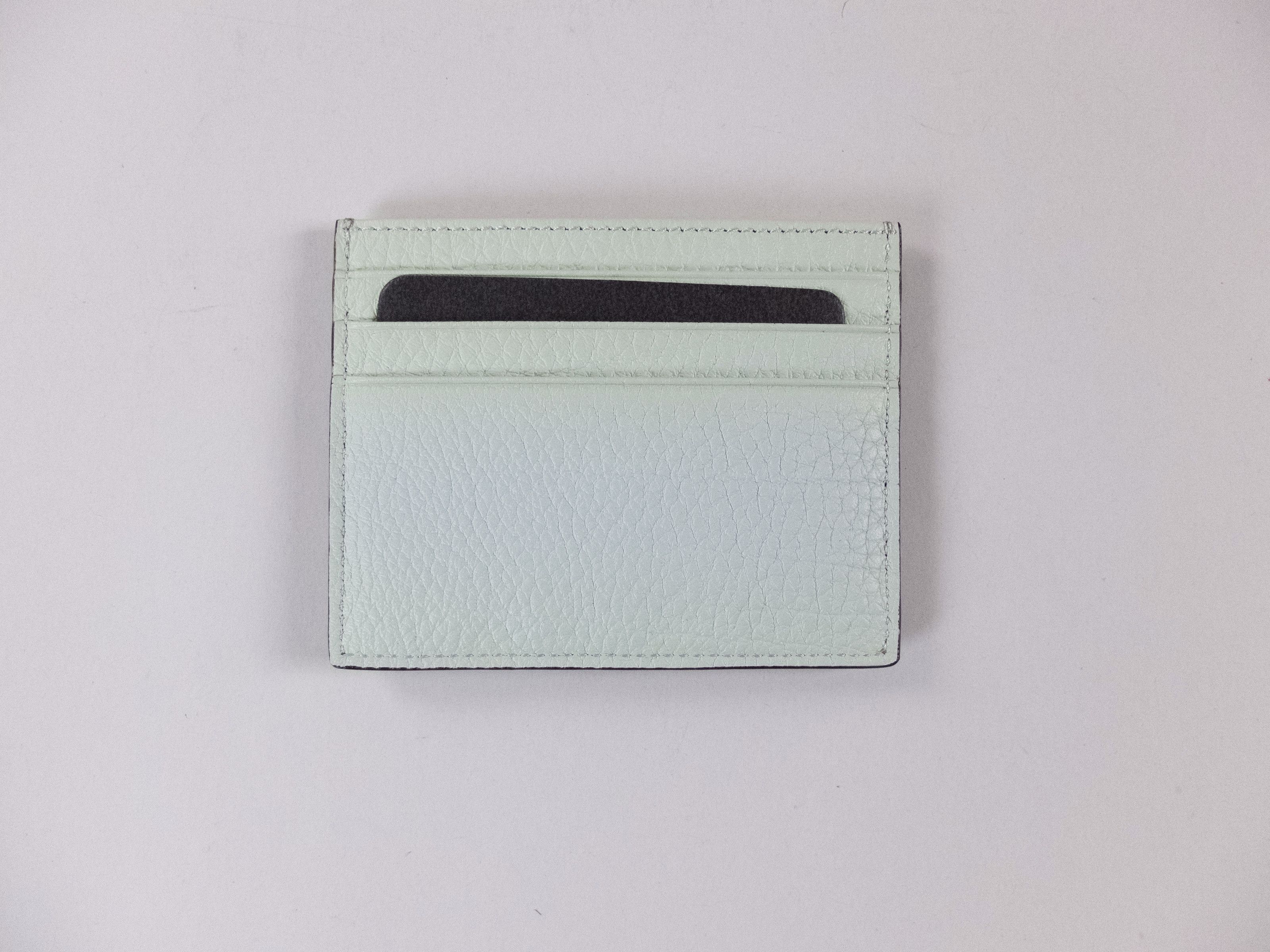 Fendi FENDI Baguette light gray blue logo leather card holder case Size ONE SIZE - 2 Thumbnail