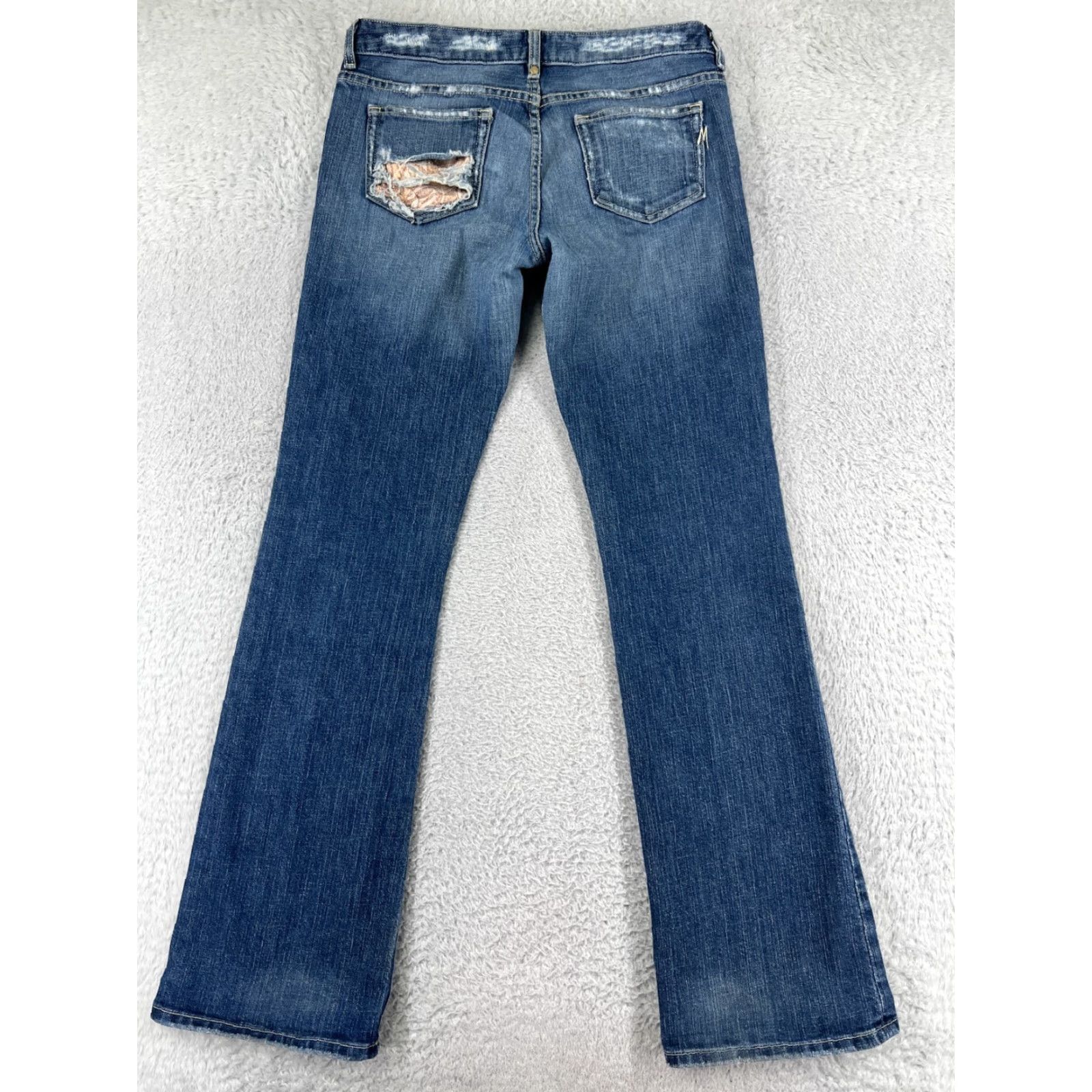 Guess VINTAGE GUESS Jeans Womens 28 Distressed Denim 5-Pocket Bootcut Cotton Blue Mens Womens Size 28" / US 6 / IT 42 - 2 Thumbnail