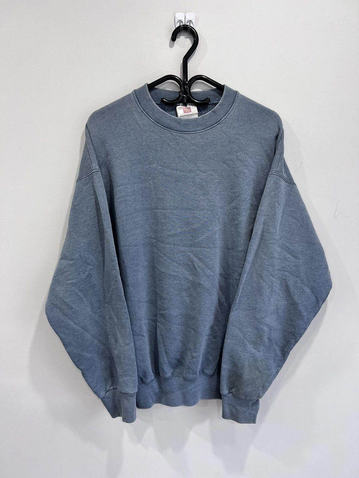 Vintage Vintage 90s blank sweater sweatshirt grey Size US XXL / EU 58 / 5 - 1 Thumbnail