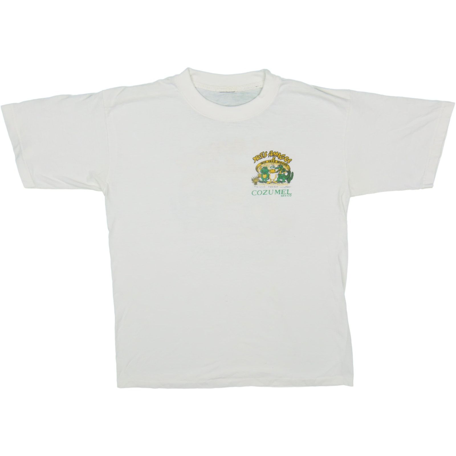 Vintage 90s Vintage Tres Amigos Cozumel Mexico Souvenir T Shirt Size US L / EU 52-54 / 3 - 3 Thumbnail