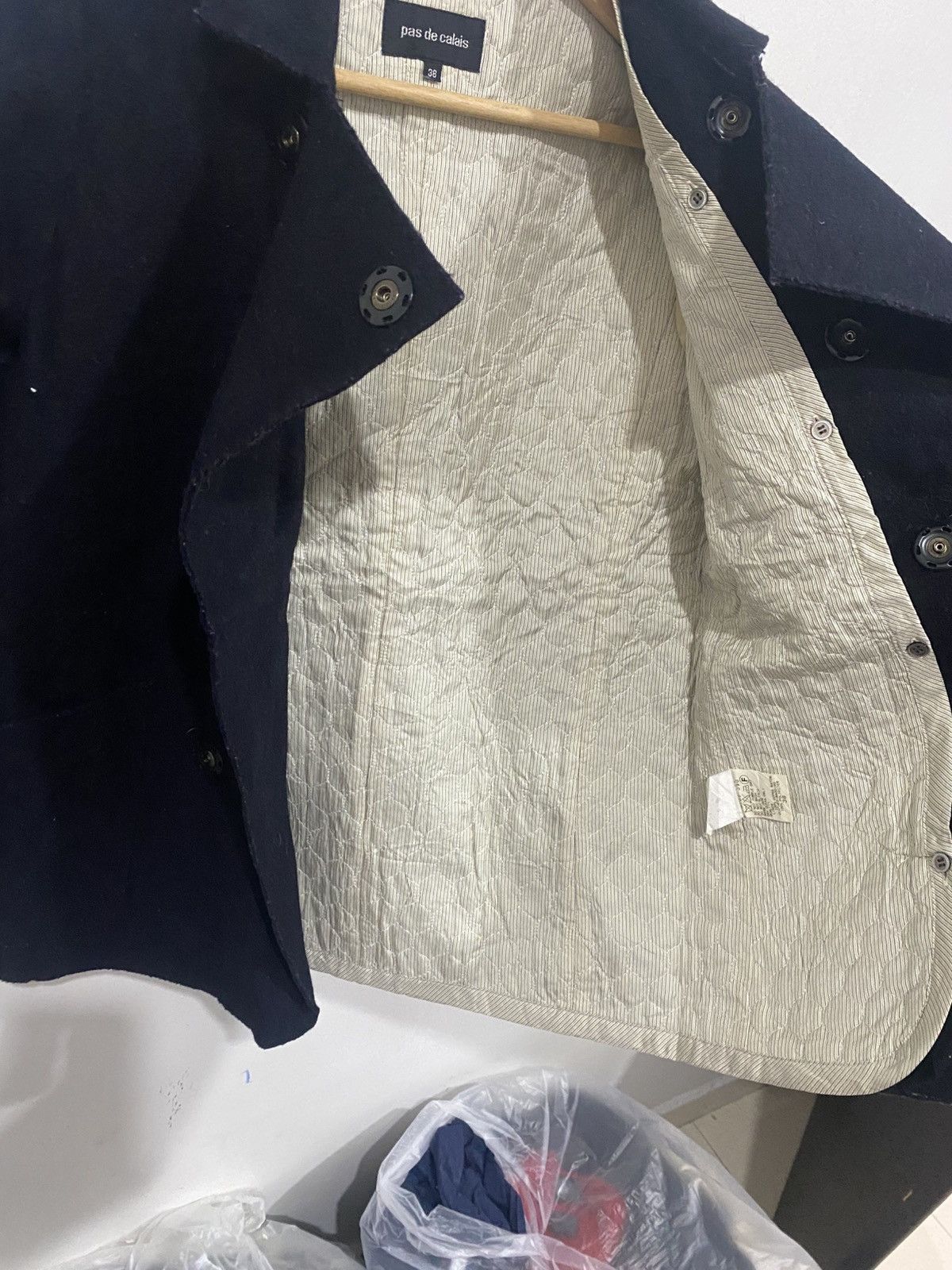 Pas de Calais Pas De Calais Navy Blue Coat Wool Blend Jacket Size US S / EU 44-46 / 1 - 7 Thumbnail