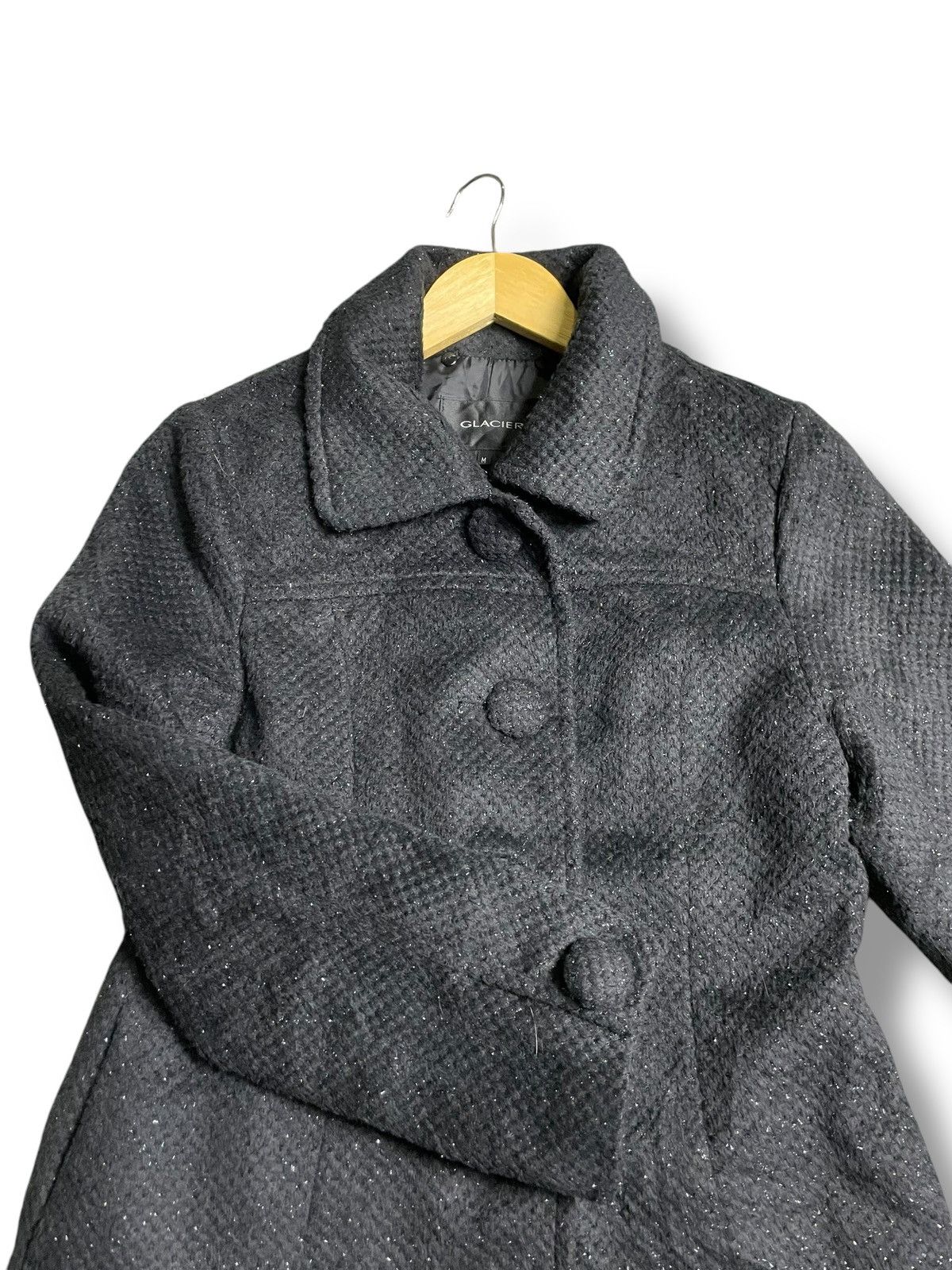 Japanese Brand × Vintage Glacier Tweed Jacket Black (25) Size US S / EU 44-46 / 1 - 3 Thumbnail