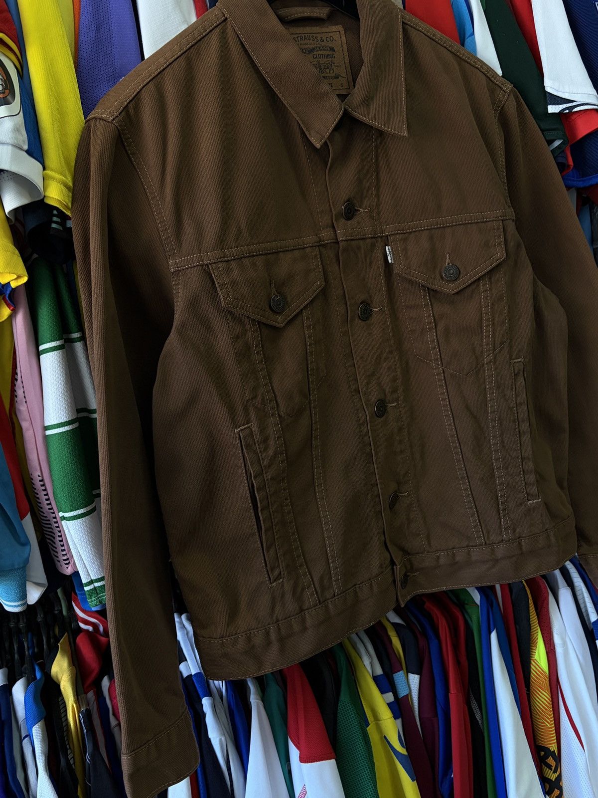 Levi's Vintage Levi’s 70503 Brown Canvas Trucker Jacket S Size US S / EU 44-46 / 1 - 7 Thumbnail