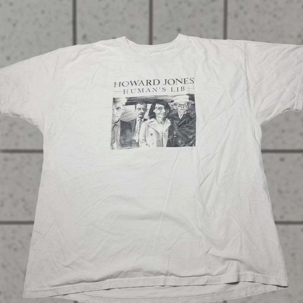 Vintage VINTAGE HOWARD JONES Human's Lib T-Shirt Men's XL 90'S Synth Wave Distressed Size US XL / EU 56 / 4 - 1 Thumbnail