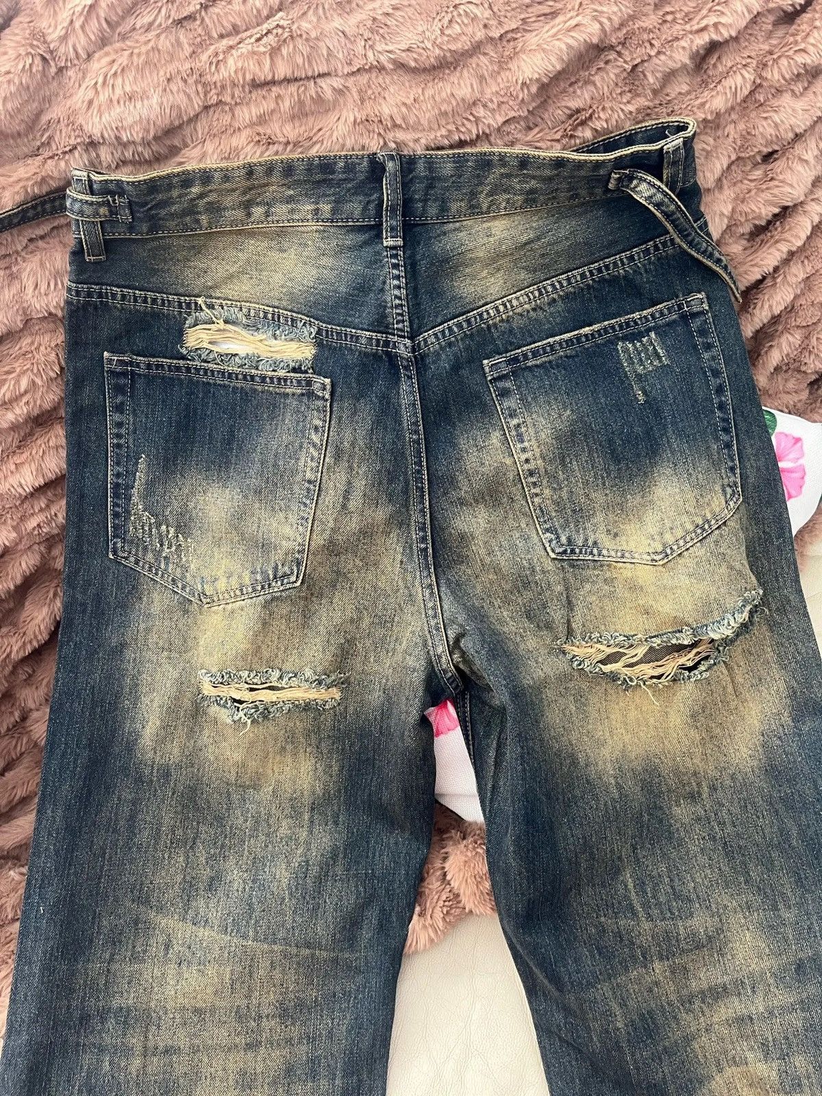 Jean × Vintage Blue Gradient Wash Bootcut Flared Jeans y2k retro Size US 30 / EU 46 - 11 Thumbnail