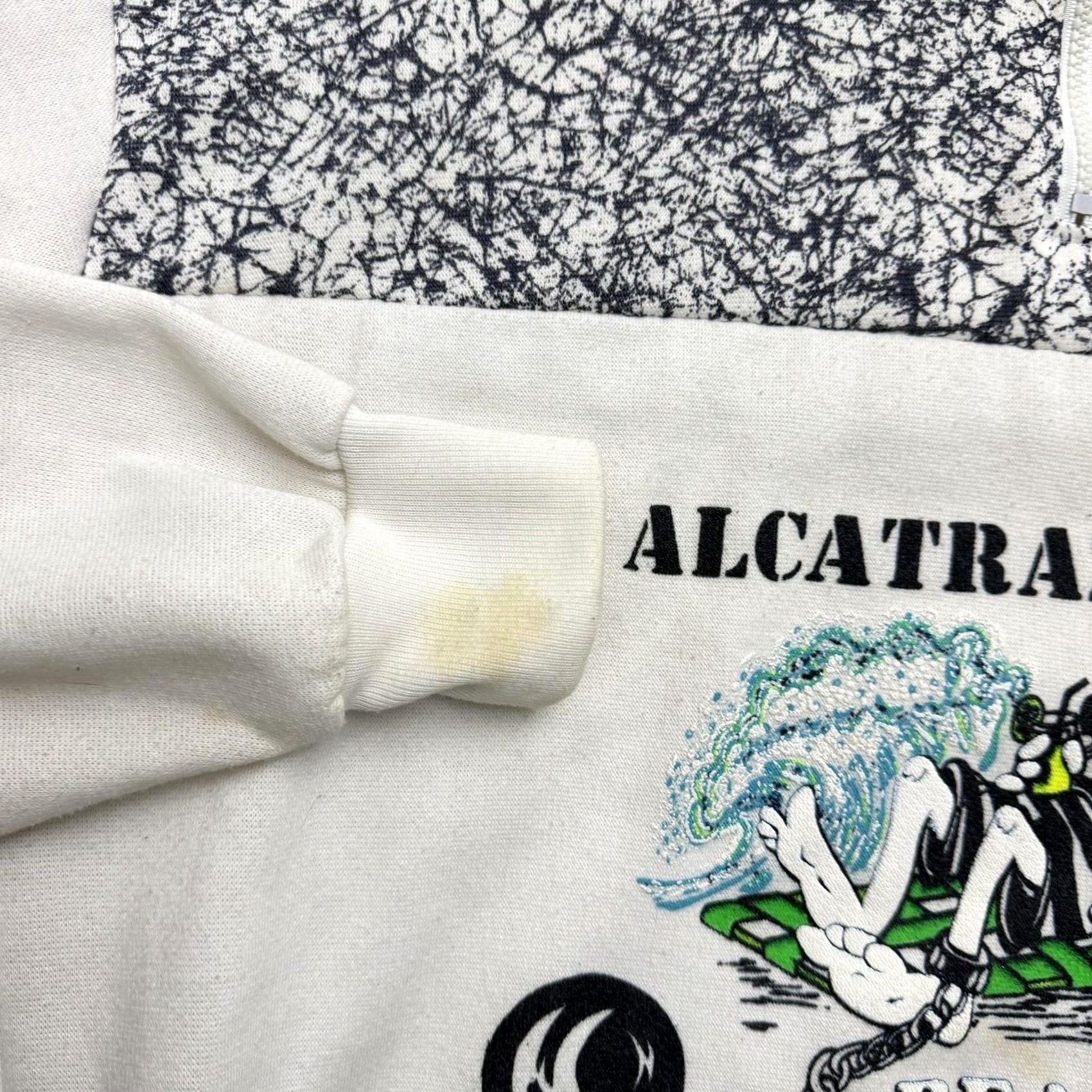 Vintage VINTAGE Jacoe Alcatraz Beach Club Sweatshirt 1/4 Zip Mens Large White Size US L / EU 52-54 / 3 - 6 Thumbnail