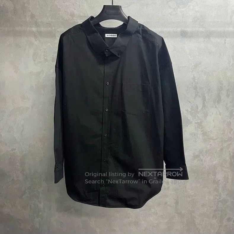 Balenciaga Balenciaga Black Logo Print Long Sleeve Shirt. Size US XS / EU 42 / 0 - 2 Thumbnail