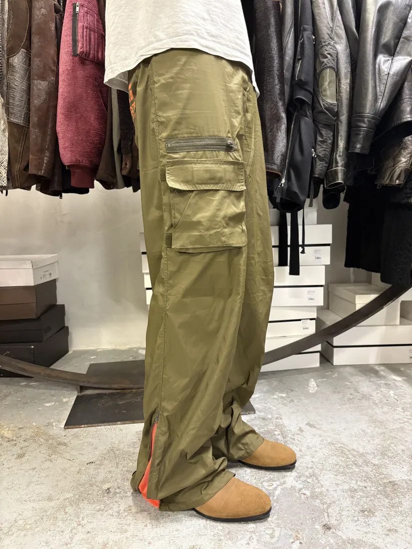 Designer × Dolce & Gabbana × Vintage 2000s Dolce & Gabbana Green & Orange Nylon Cargo Pants Size US 31 - 3 Thumbnail