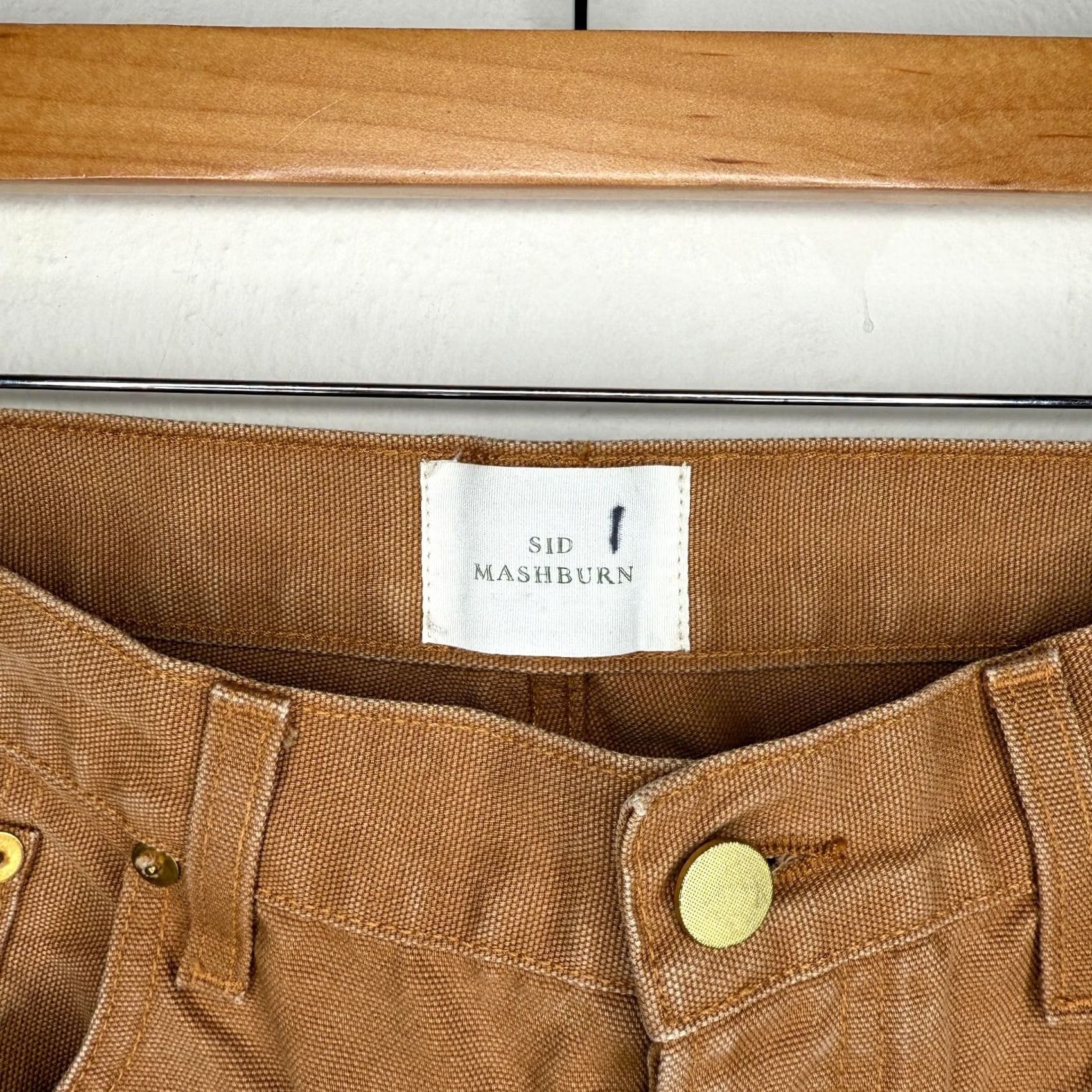 Sid Mashburn Sid Mashburn Pants Mens 34x27 Straight Cotton Canvas 5-Pocket Button Fly Brown Vintage No Size US 34 / EU 50 - 3 Thumbnail
