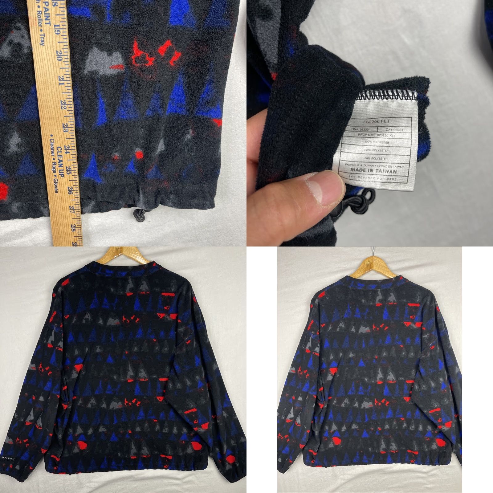 Nike VINTAGE Nike ACG Sweater Mens Large Black Therma Fit Fleece Pullover Geometric Size US L / EU 52-54 / 3 - 9 Thumbnail