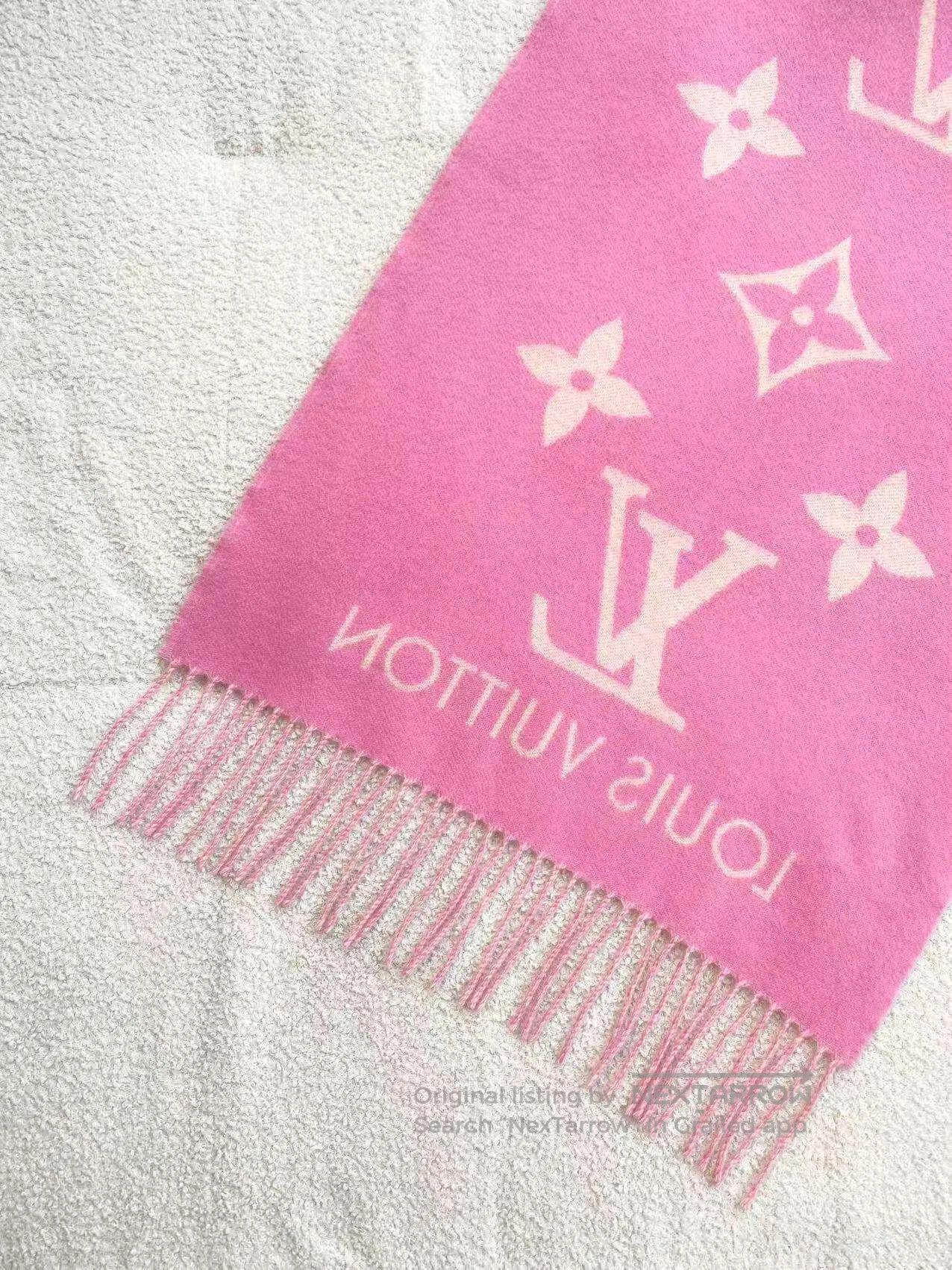 Louis Vuitton Louis Vuitton Reversible cashmere fringed scarf| Size ONE SIZE - 5 Thumbnail