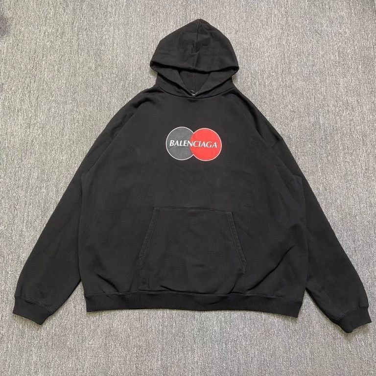 Balenciaga Balenciaga Black Mastercard Hoodie Sweatshirt- Size US M / EU 48-50 / 2 - 1 Thumbnail