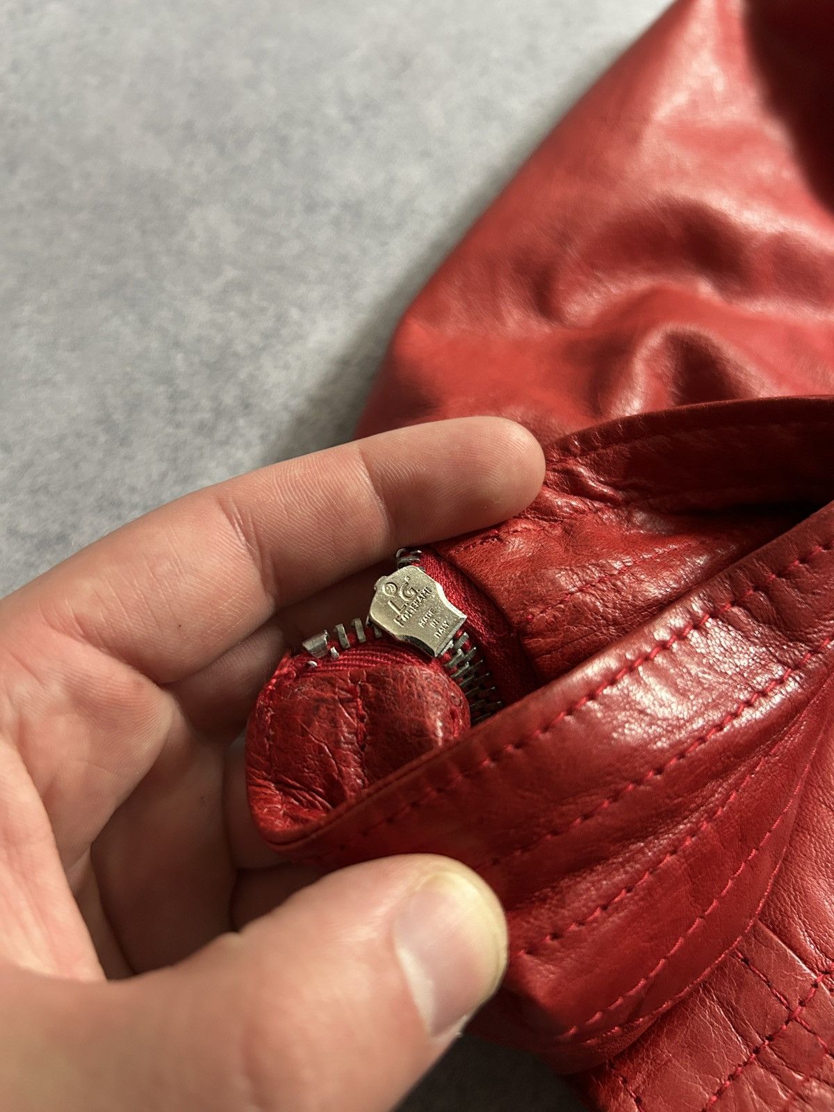 Vera Pelle Vera Pele Rare red leather biker jacket y2k womens Size S / US 4 / IT 40 - 5 Thumbnail
