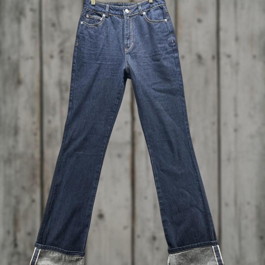 SER.O.YA SER.O.YA Jeans Womens 26 Blue Rinse High Rise Straight Selvedge Denim 5 Pocket Size 26" / US 2 / IT 38 - 1 Thumbnail