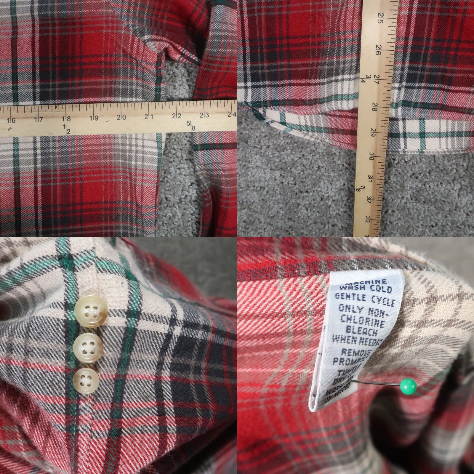 Ralph Lauren VINTAGE Ralph Lauren Shirt Mens M Flannel Plaid Red Cotton Classic Fit EUC Size US M / EU 48-50 / 2 - 8 Thumbnail