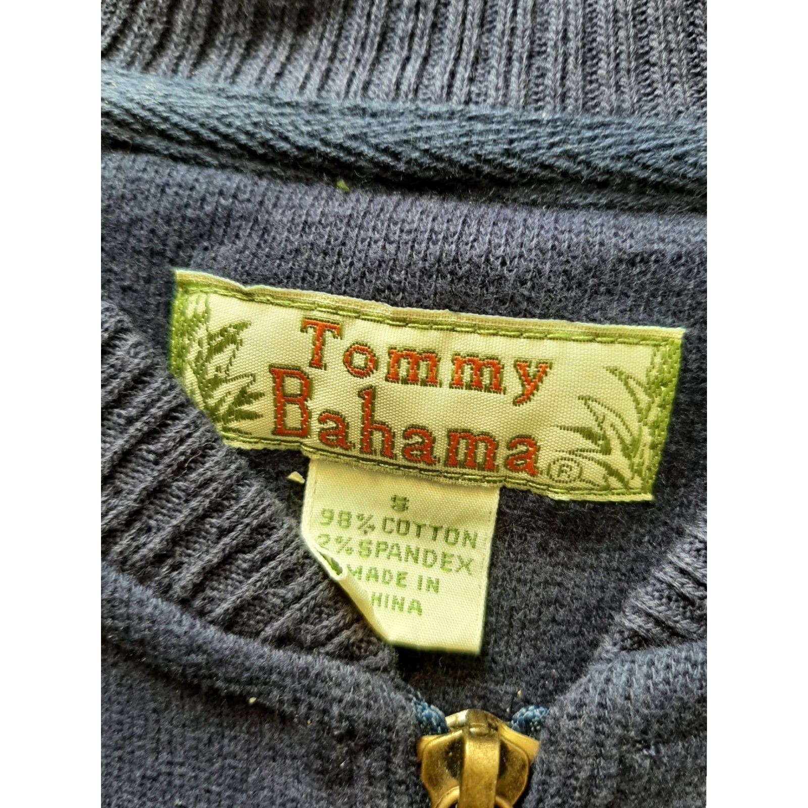 Tommy Bahama Tommy Bahama Women's Sweater Zip Pullover Blue Long Sleeve 2 pocket S Small Casual Activewear Mens Womens Girls Size L / US 10 / IT 46 - 2 Thumbnail