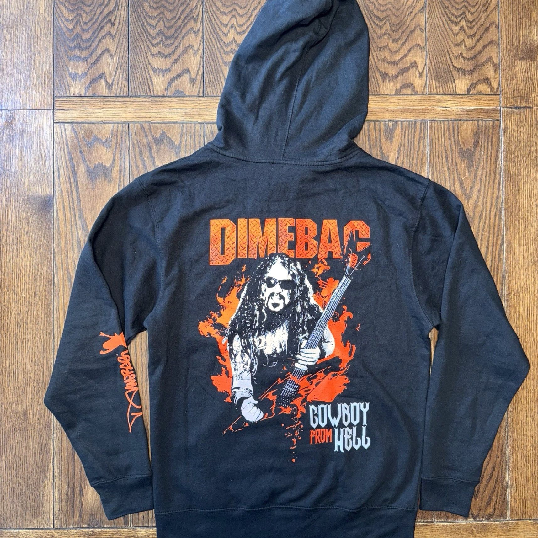Doublet Dimebag Darrell Full Zip Hoodie Hardware Double Sided Mens Hoodie Black 28 long by 21.75 Graphic Print Zip Pockets Cotton Fleece Size US M / EU 48-50 / 2 - 2 Thumbnail