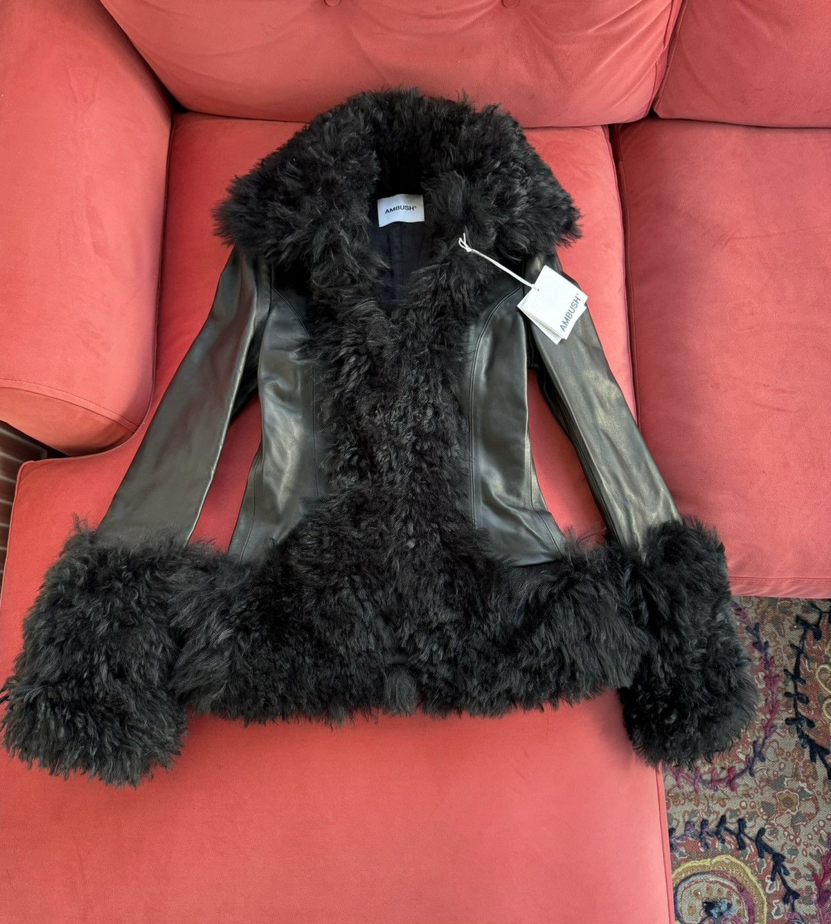 Ambush Design New Ambush shearling mongolian leather coat, size M Size M / US 6-8 / IT 42-44 - 3 Thumbnail