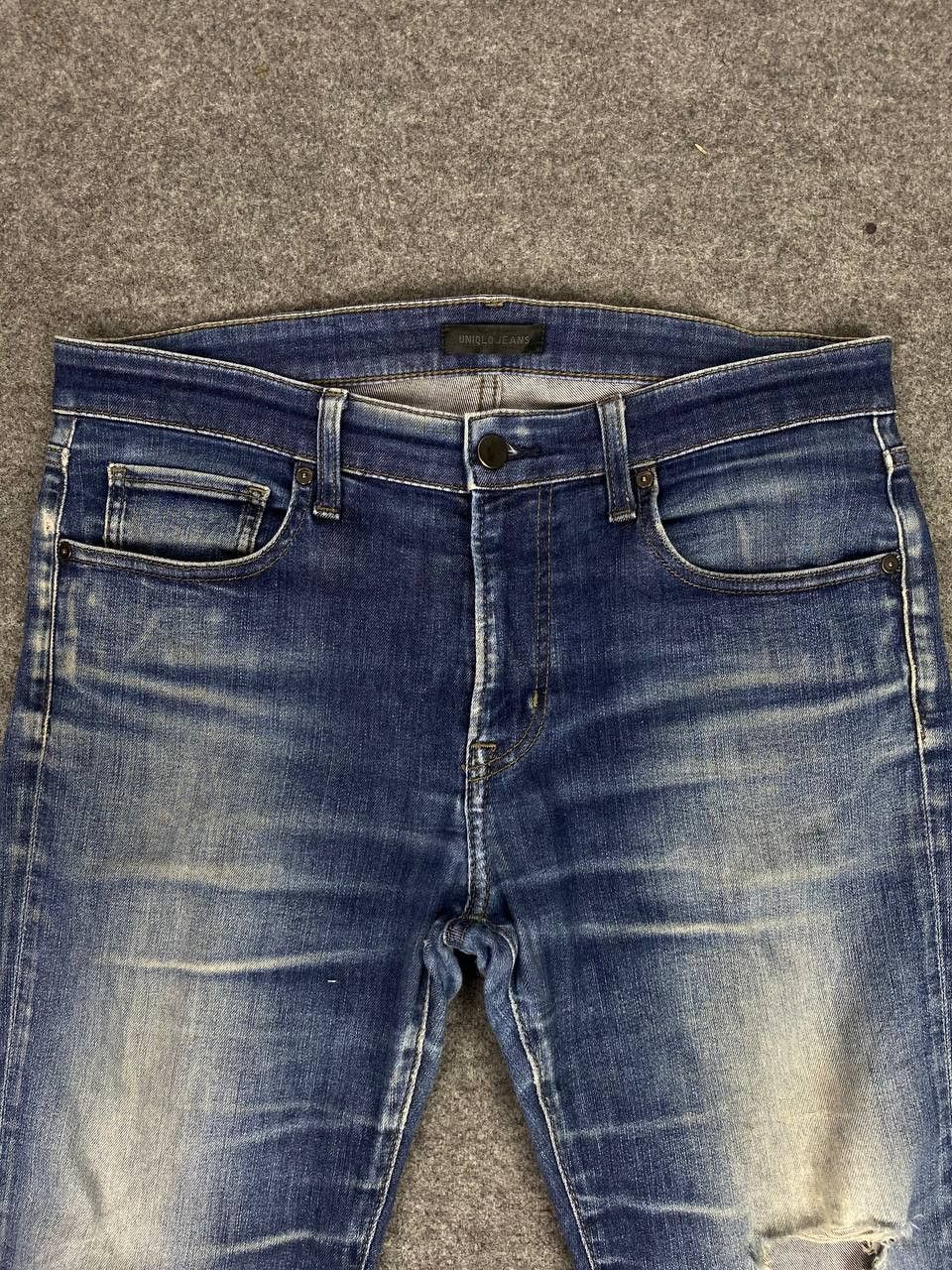 Japanese Brand uniqlo japanese brand skinny ultra stretch distressed denim Size US 34 / EU 50 - 6 Thumbnail