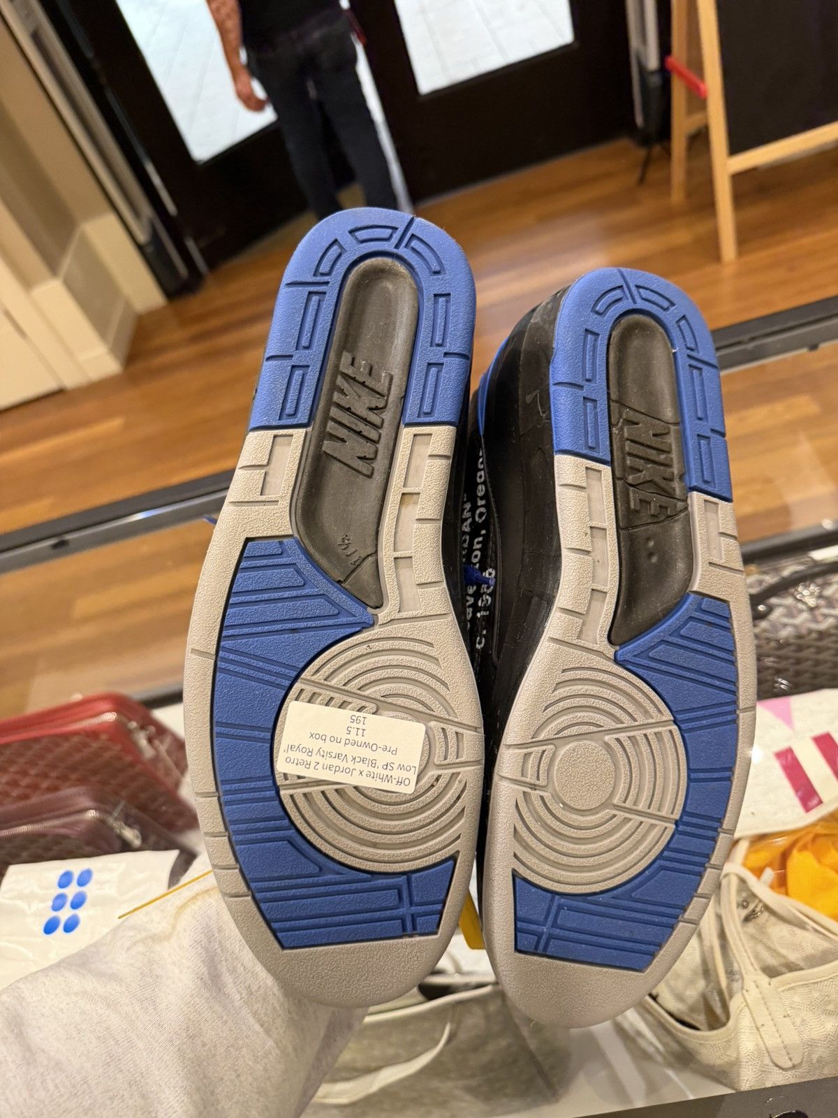 Jordan Brand × Off-White Off-White x Jordan 2 Low SP - Black Varsity Royal Size US 11.5 / EU 44-45 - 6 Thumbnail