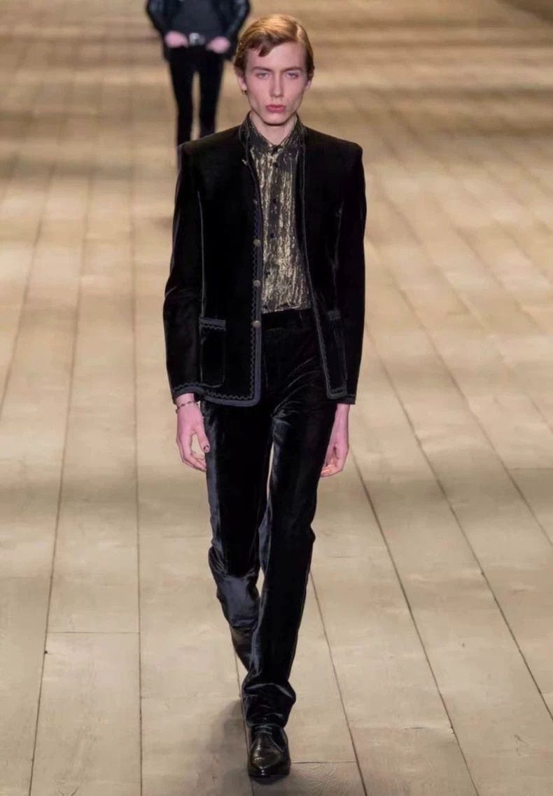 Yves Saint Laurent Yves Saint Laurent Saint Laurent Velvet Trousers in Excell Size US 44 / EU 60 - 7 Thumbnail