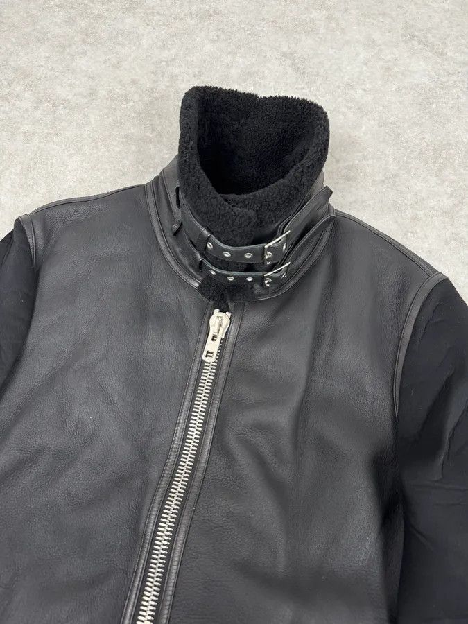 Givenchy AW2015 Givenchy Black Shearling Collar Leather Jacket by Riccardo Tisci Size US L / EU 52-54 / 3 - 6 Thumbnail
