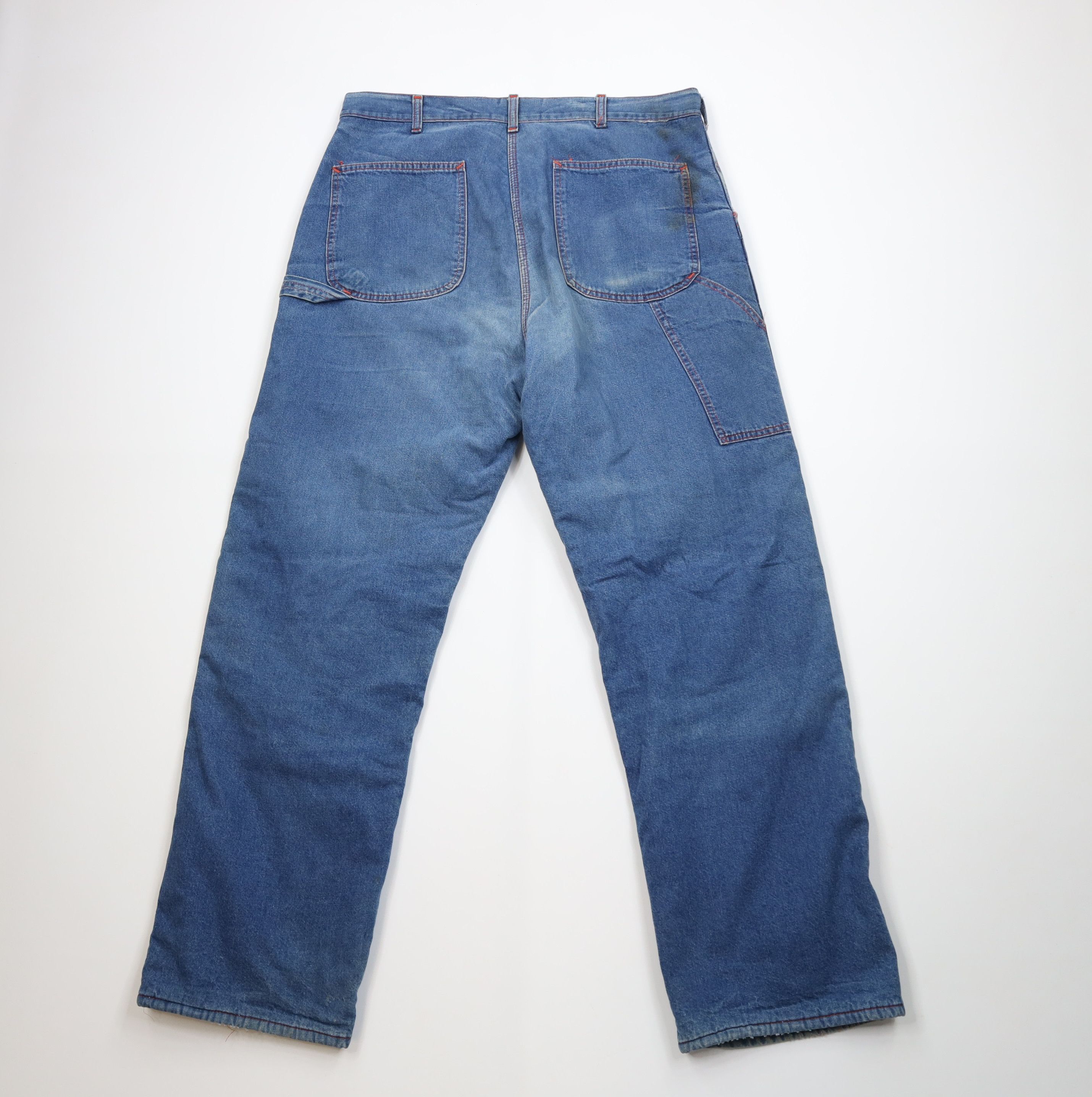 Vintage Vintage 70s Streetwear Lined Wide Leg Dungaree Jeans USA Size US 38 / EU 54 - 12 Thumbnail