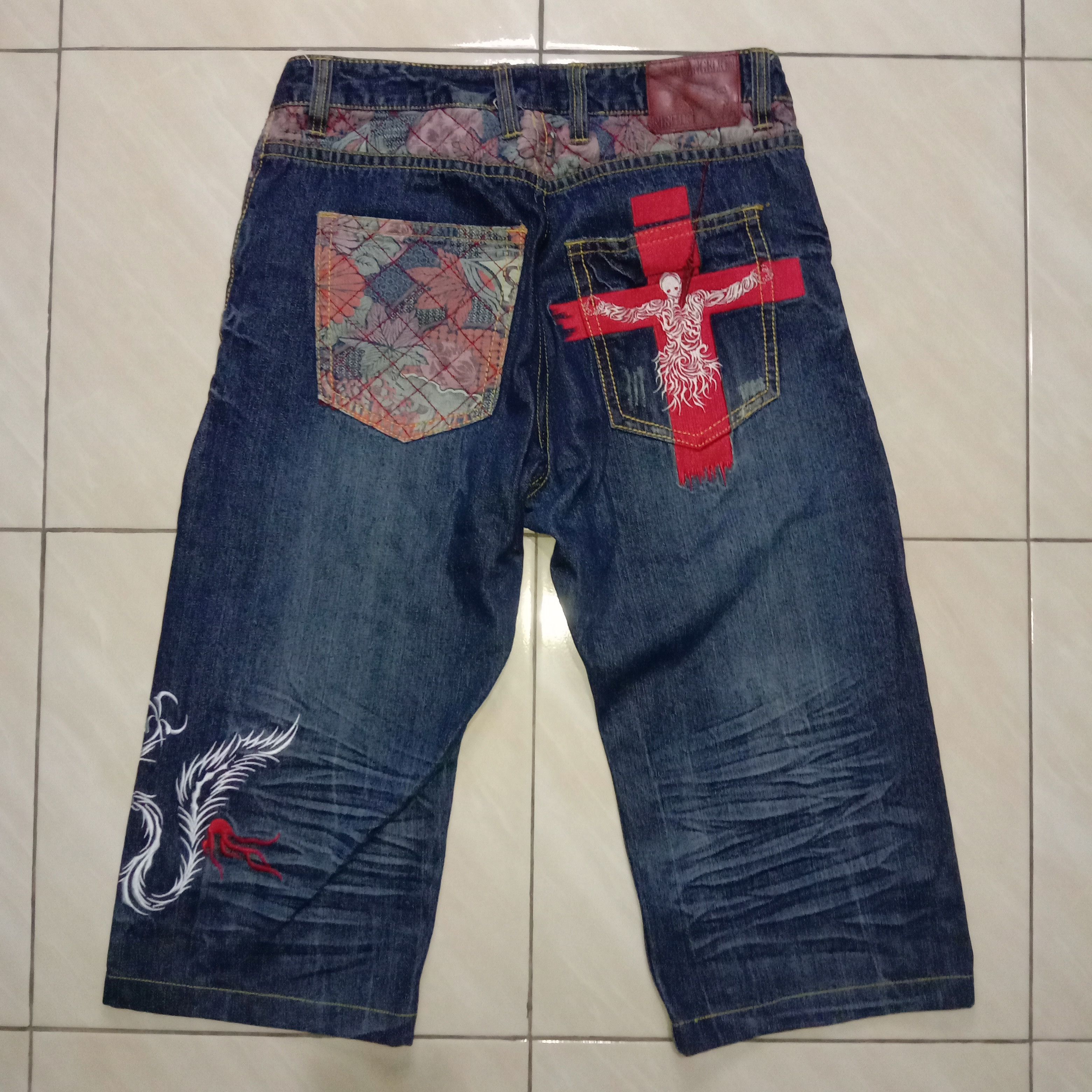 Anime × Cartoon Network × Japanese Brand Jeans Nishiki x Neon Genesis Evangelion Anime Manga Rare 00s Size US 38 / EU 54 - 4 Thumbnail
