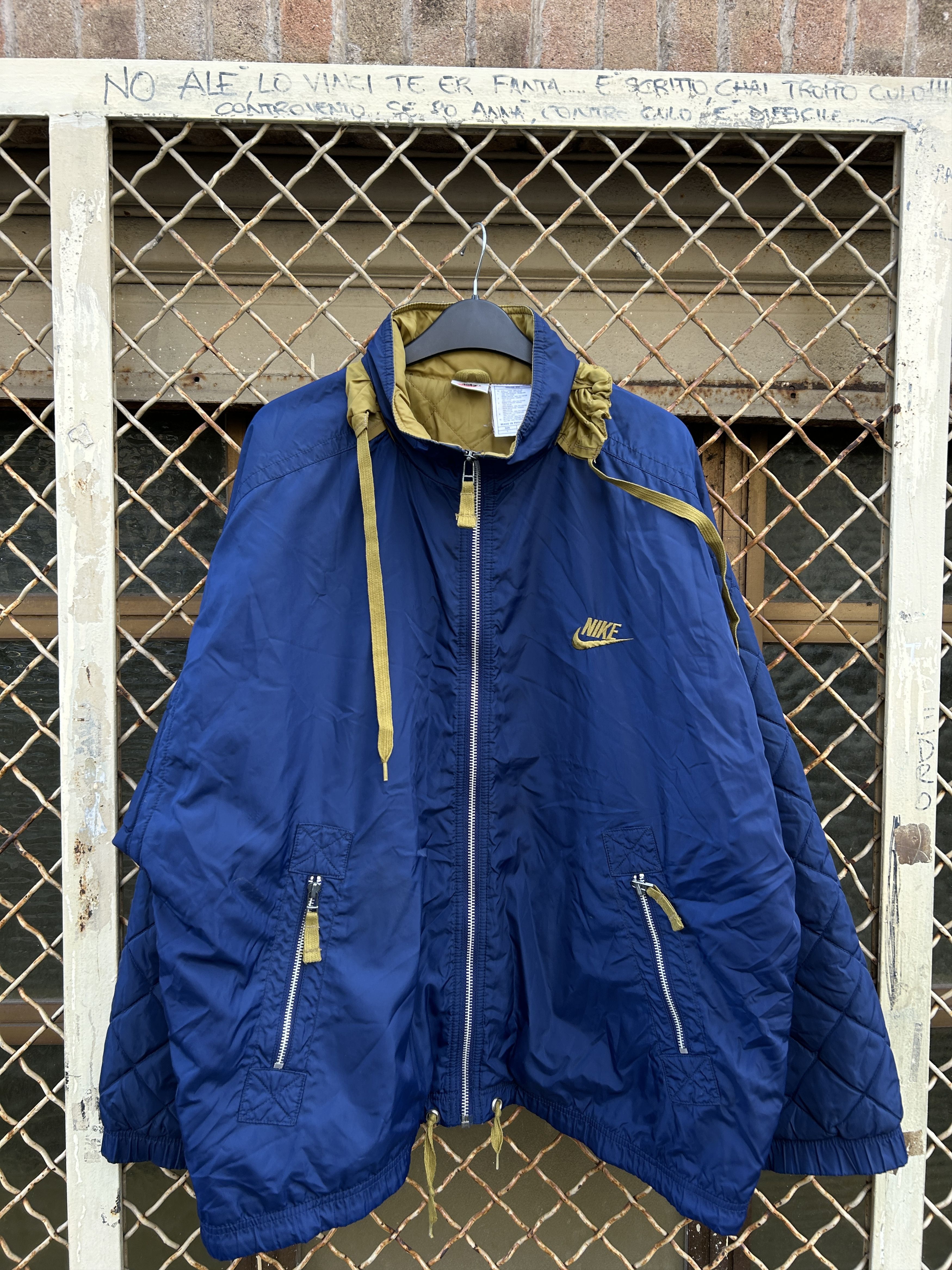 Nike Nike Vintage big logo quilted jacket oversize 80s 90s Size US L / EU 52-54 / 3 - 2 Thumbnail