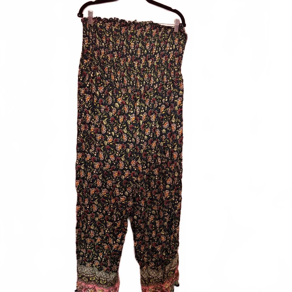 Designer Bohemian Floral Printed Jumpsuit Size 42" / US 20 - 1 Thumbnail