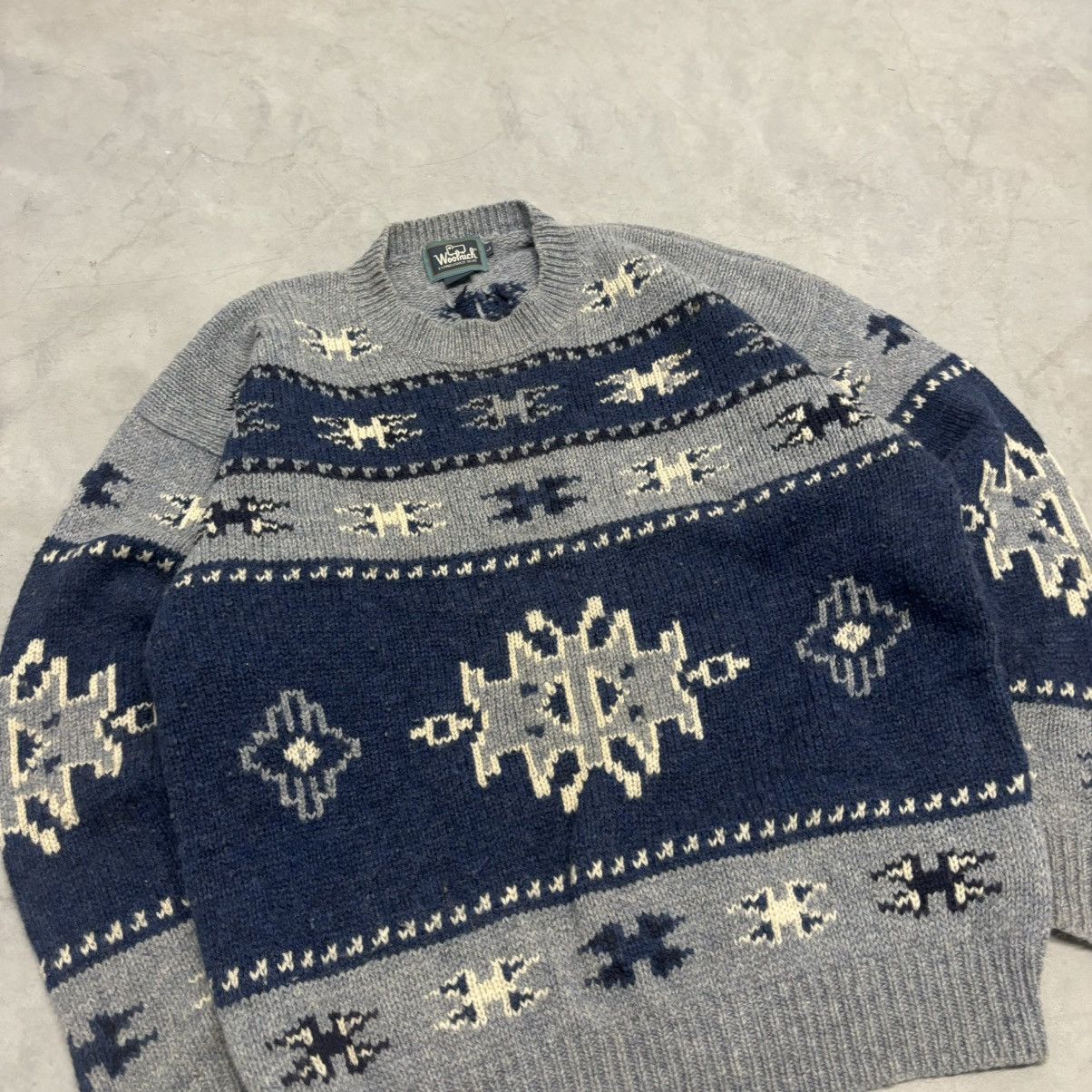 Vintage × Woolrich Woolen Mills Vintage 90s Woolrich Wool Knit Winter Sweater Size US L / EU 52-54 / 3 - 2 Thumbnail