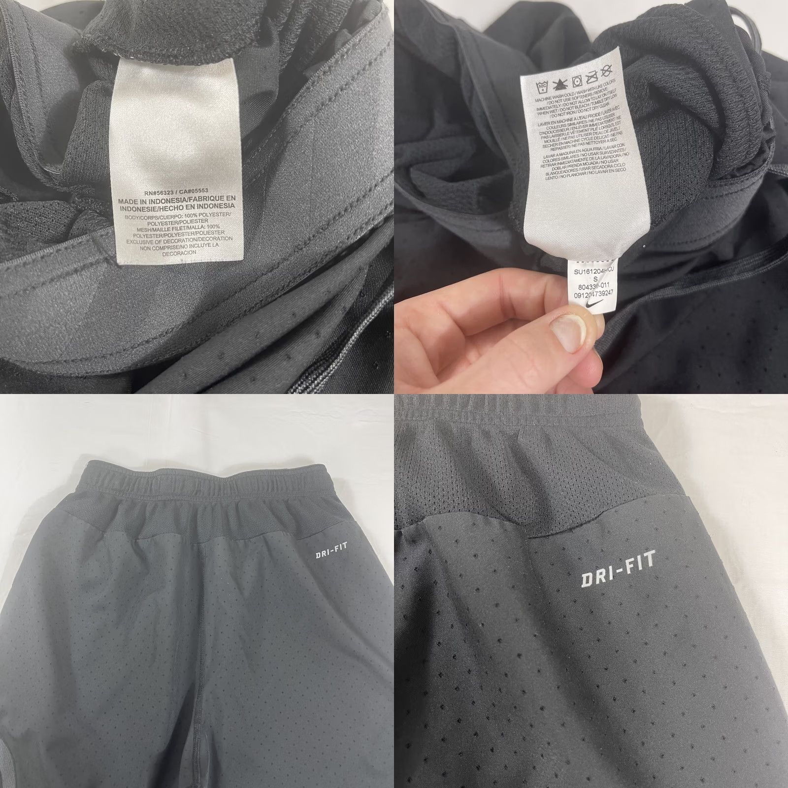 Nike Nike Men's S Untouchable Black White Woven Dri Fit Football Shorts 804339-011 Size US 29 - 9 Thumbnail