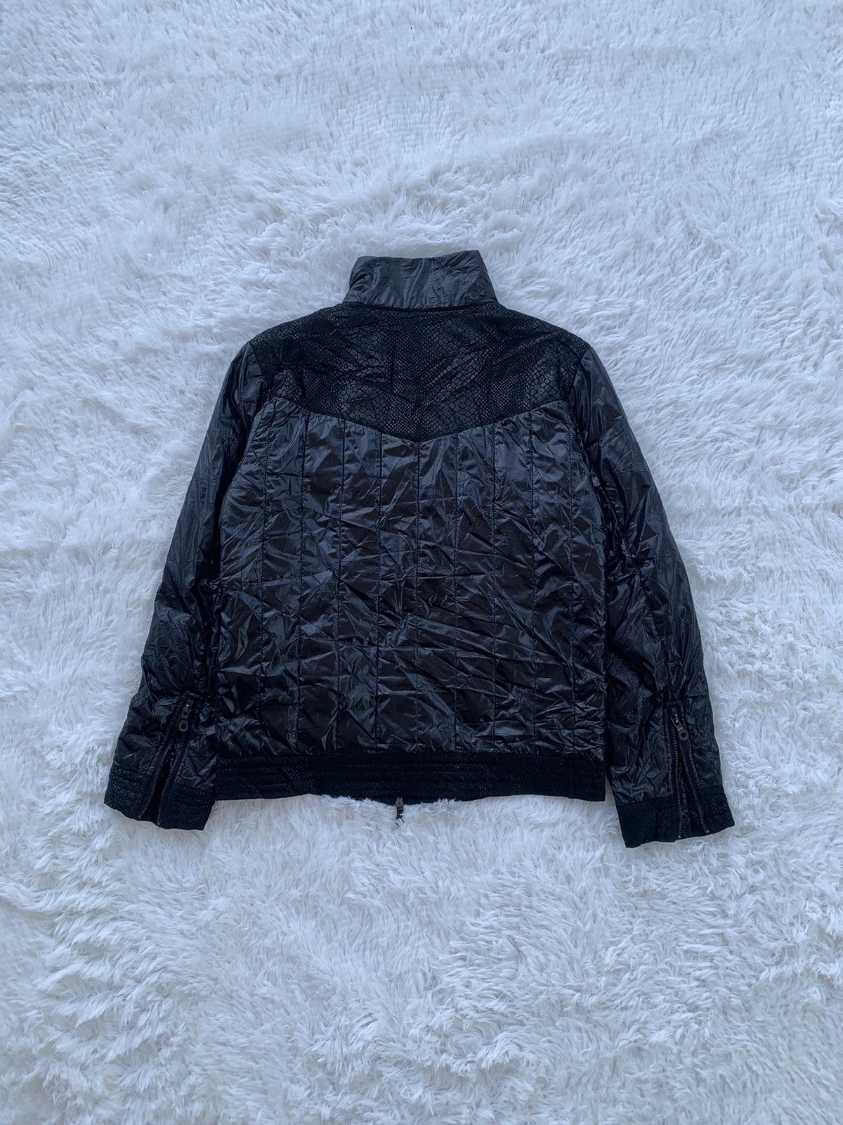 Japanese Brand Pythons Pattern Buckle Neck Puffer Jacket Size US M / EU 48-50 / 2 - 12 Thumbnail