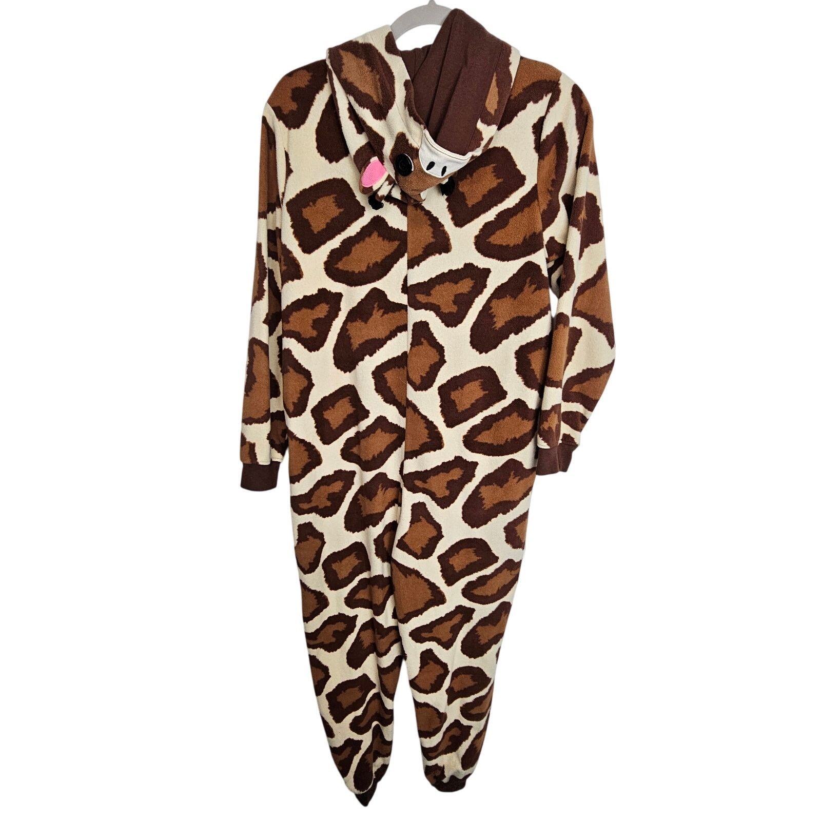 Nickelodeon Nick & Nora Womens Giraffe One Piece Fleece Pajamas Size S Size S / US 4 / IT 40 - 8 Thumbnail