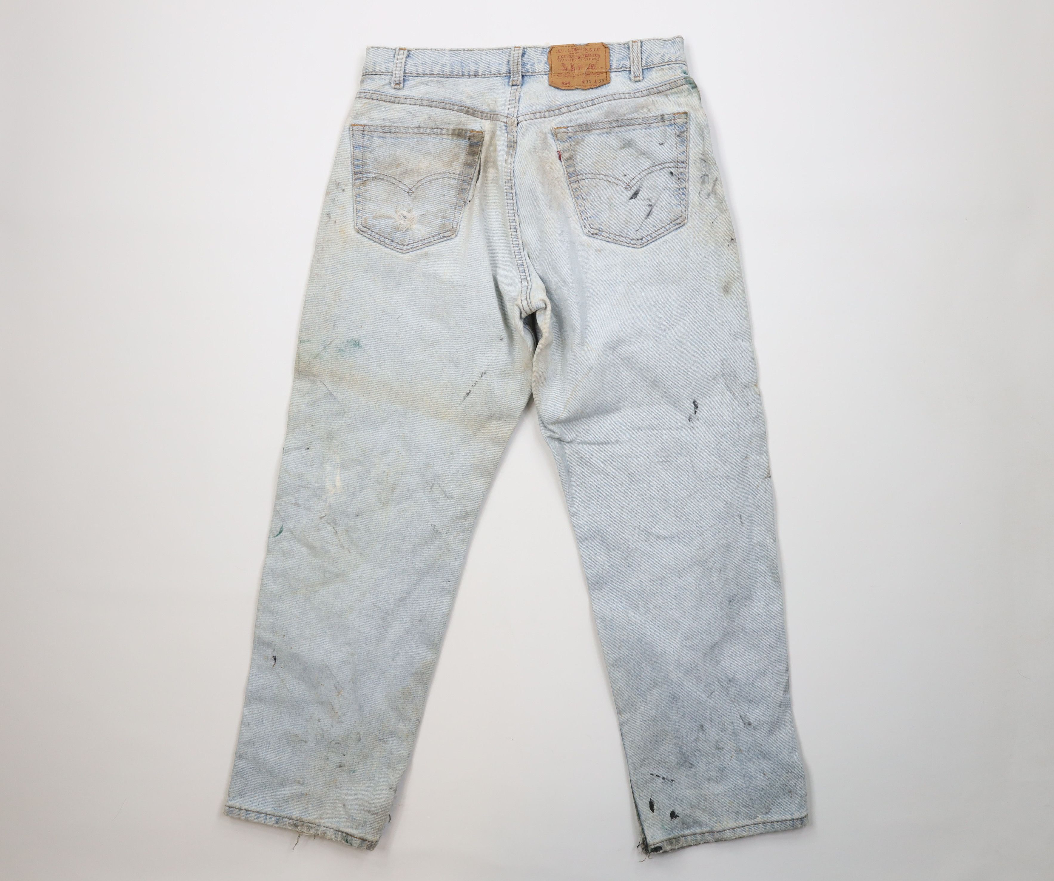 Levi's Vintage 90s Levis 554 Relaxed Fit Denim Jeans Blue USA Size US 34 / EU 50 - 12 Thumbnail
