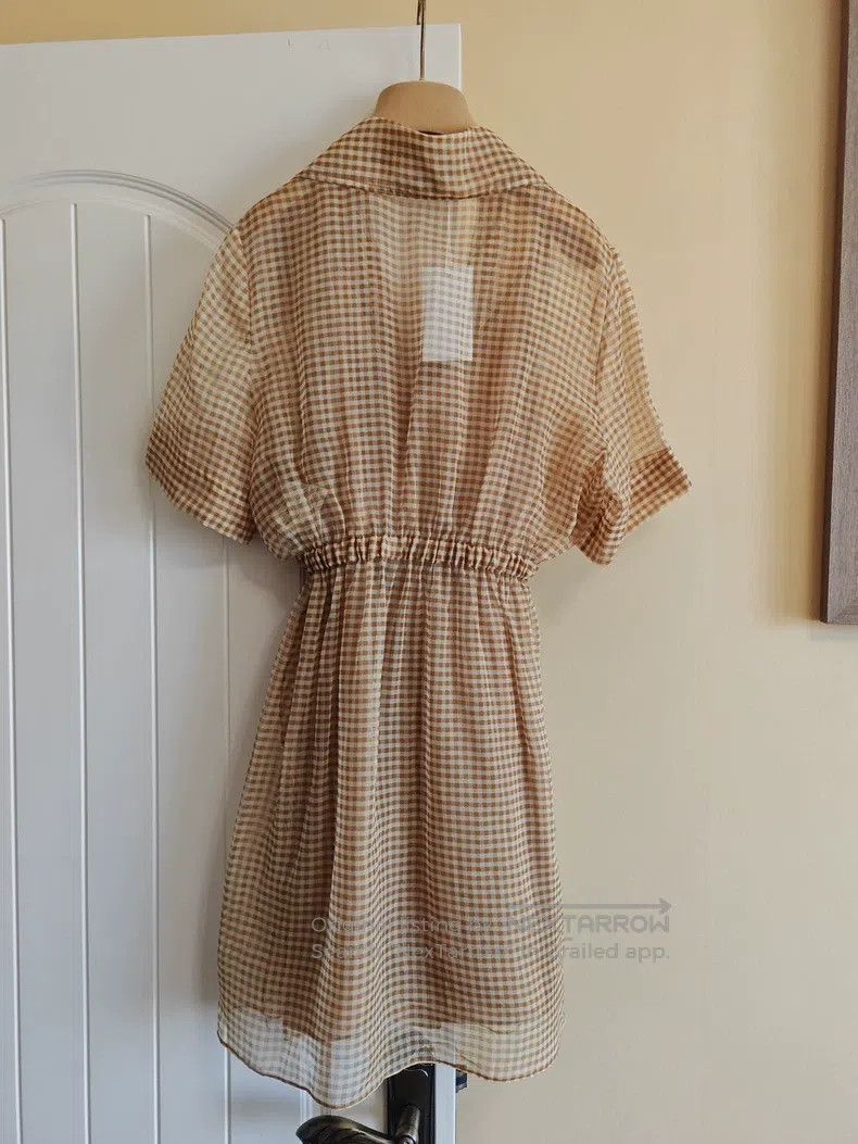 Fendi Fendi Beige Plaid Dress Size XXS / US 00 / IT 34 - 2 Thumbnail