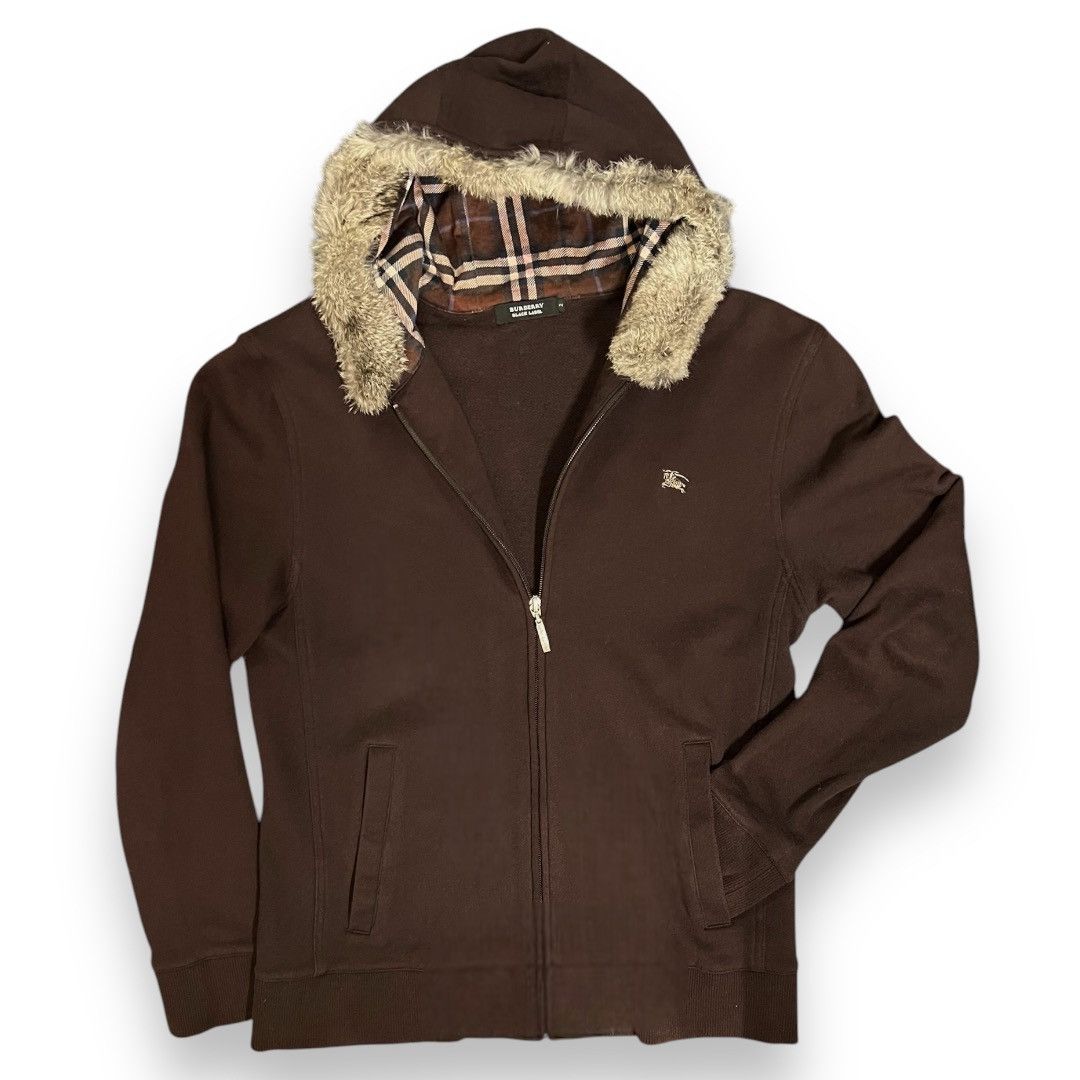 Burberry Burberry Black label FUR Zip Hoodie | Grailed